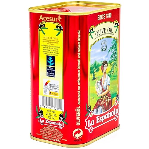 Miniatura 6 de La Española Aceite de oliva 100% puro, 24 onzas líquidas + espray de aceite de oliva virgen extra La Espanola, 5 onzas