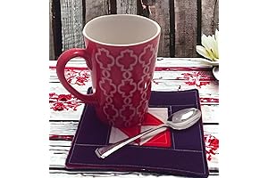 Red, White, and Blue Rustic Patchwork Mug Rug