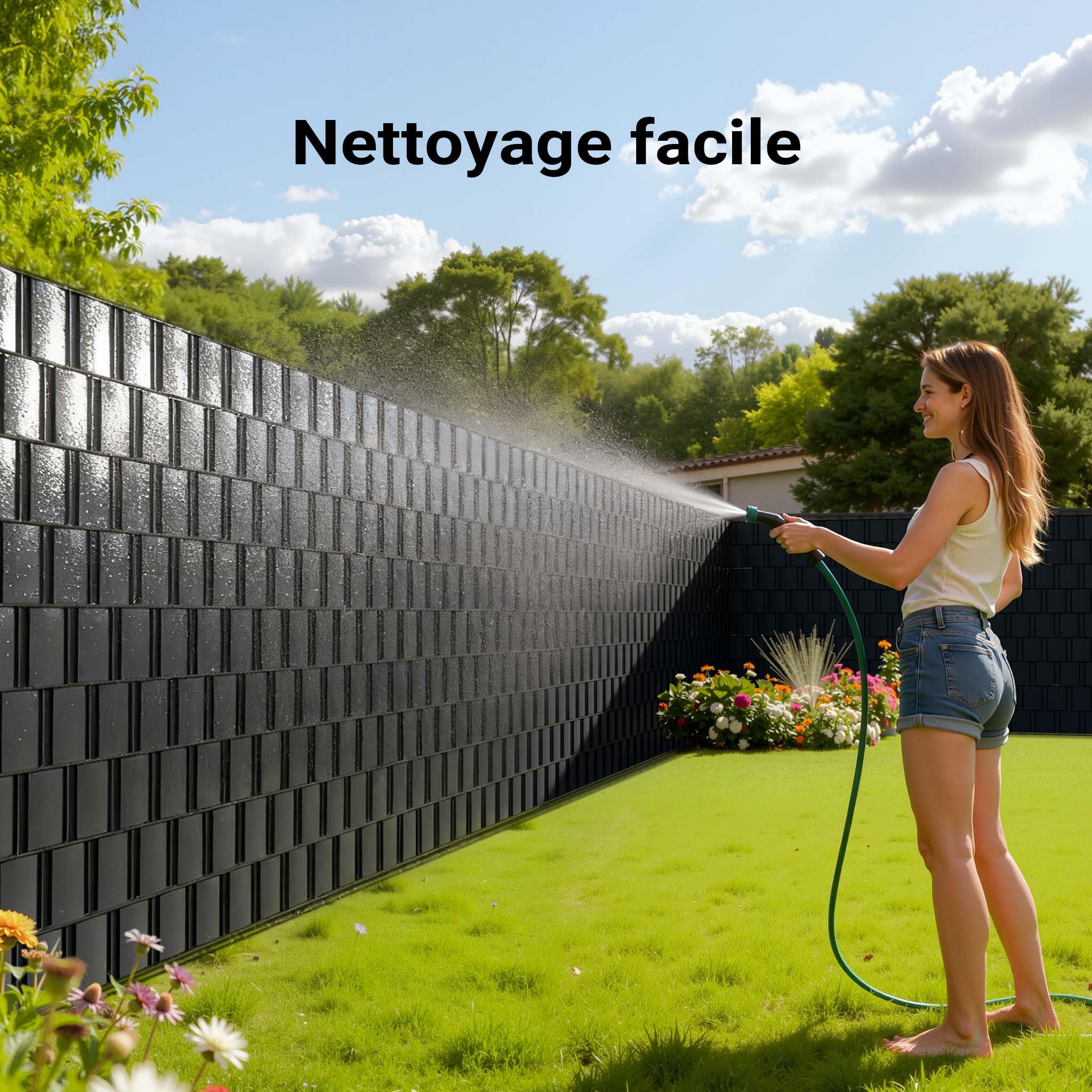 Wiltec Brise-Vue en Rouleau – Anthracite – 35 m x 19 cm – en PVC 650 g/m² – avec 20 Clips – Protection visuelle Pare-Vue extérieur pour Clôture Jardin Terrasse