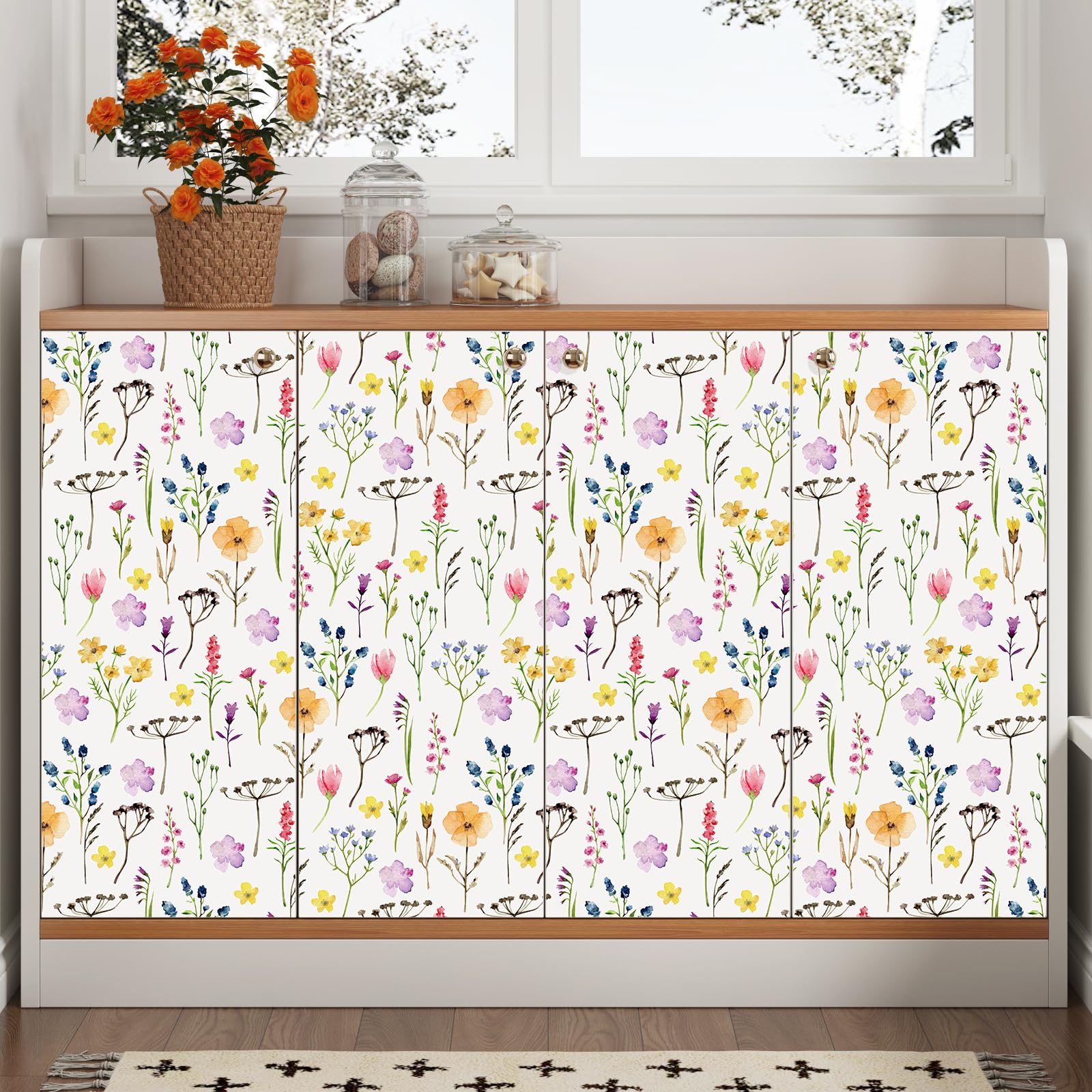 Carta Da Parati Adesiva Geometrica Verde, 44.5x200 Cm, Pellicola Per Pareti E Mobili - Facile Da Applicare