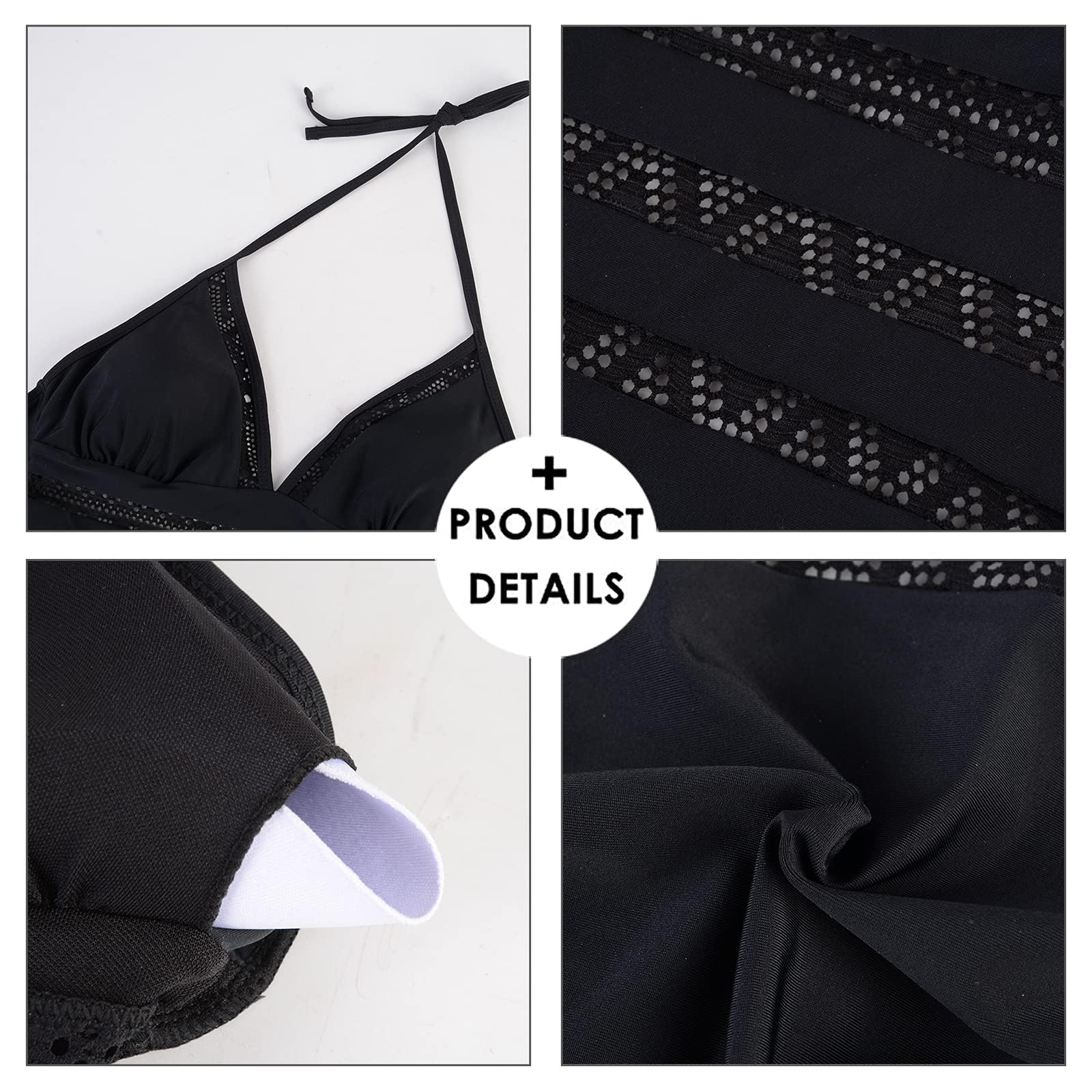 Litthing Costume da Bagno Donna Sexy Bikini Costumi Interi da Mare Spiaggia Elegante Monokini Controllo della Pancia Scollo a V