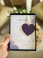 Vista 8 de Regalo de apoyo cariñoso para seres queridos y cuidadores de demencia o pacientes con Alzheimer, adorno de corazón de vitral con texto en inglés "I