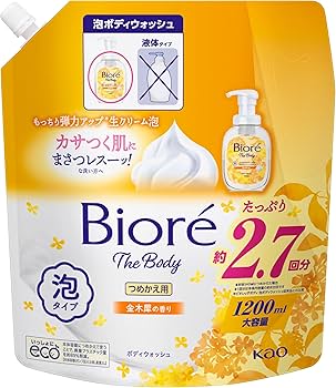Amazon | ビオレ ザ ボディ 泡タイプ 金木犀の香り つめかえ用 1200ml