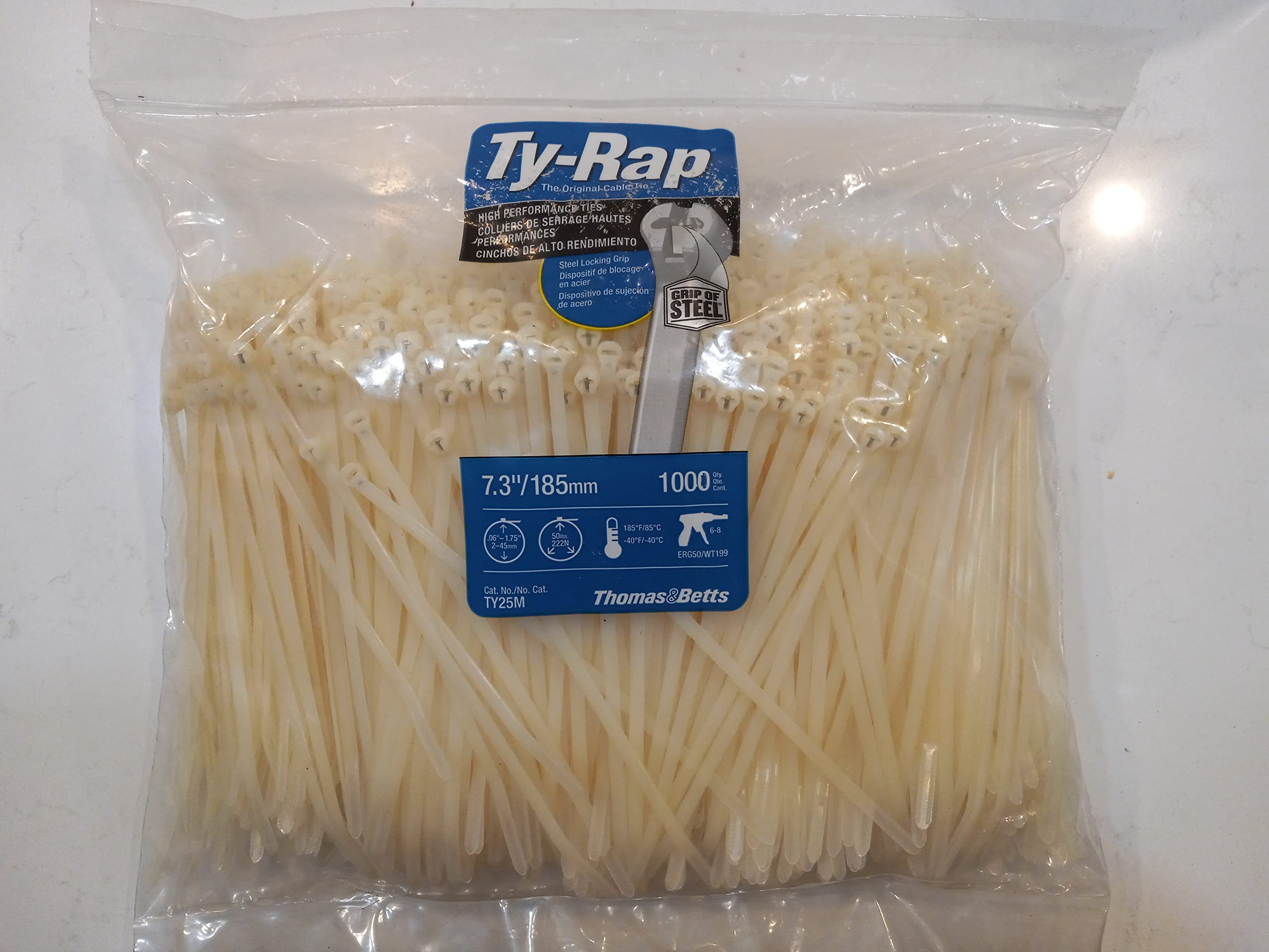 Ty-Rap#TY25M CABLE TIE, PACK OF 1000 EA.