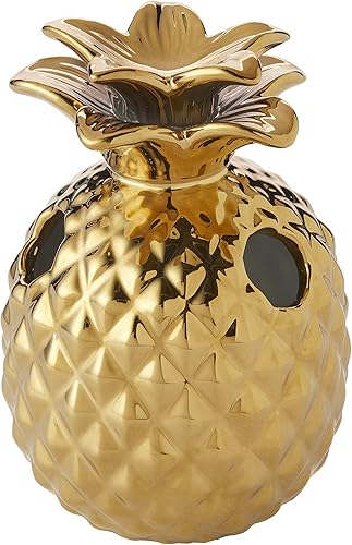 Miniatura 2 de SKL Home by Saturday Knight Ltd. - Porta cepillo de dientes dorado con piña, color dorado