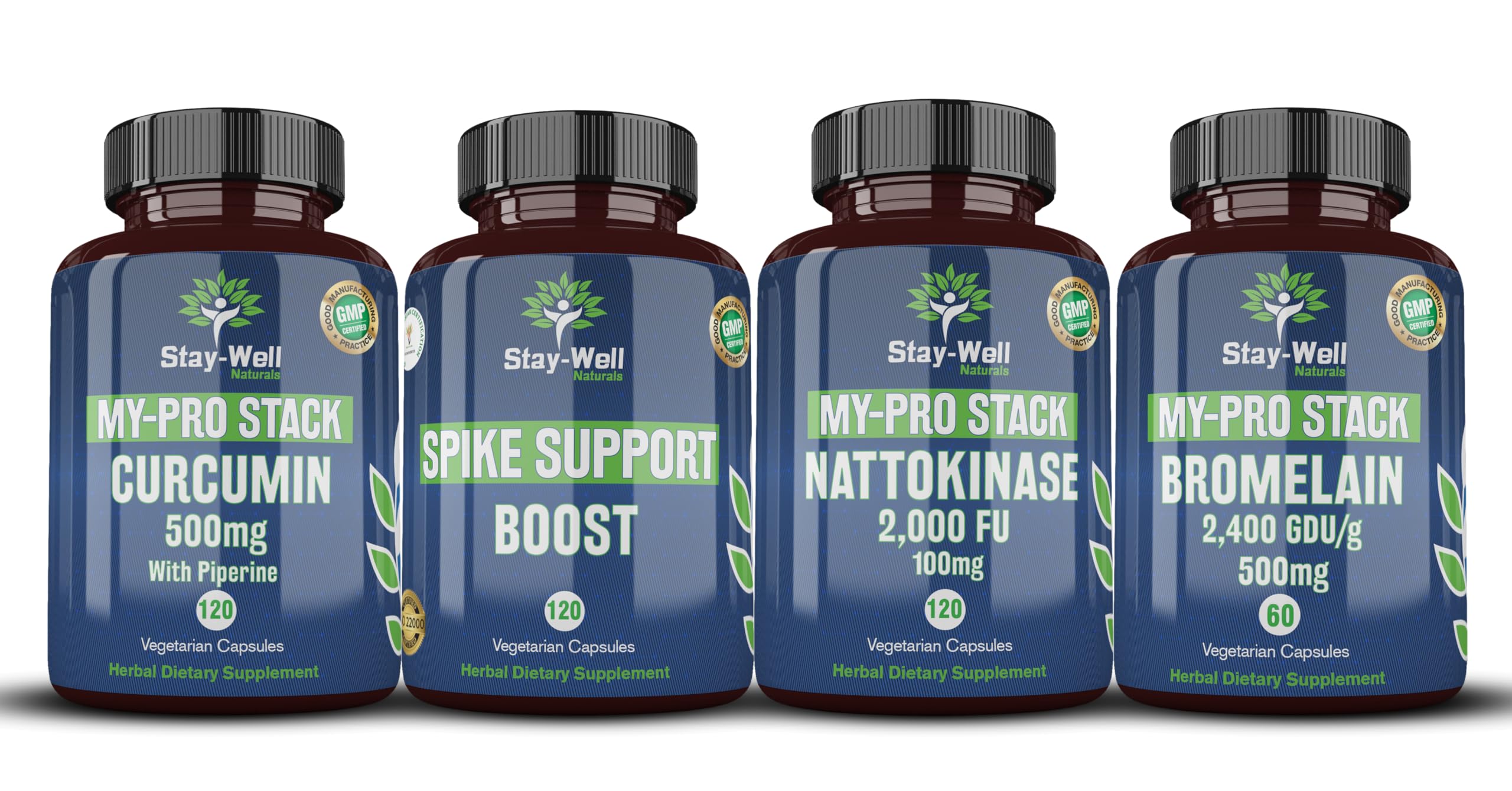Spike Support Supplement and Immunity Booster- 60 Day Supply, All-in-One Full Protocol of Nattokinase Bromelain Curcumin with Essential Natural Immunity Booster Supplements