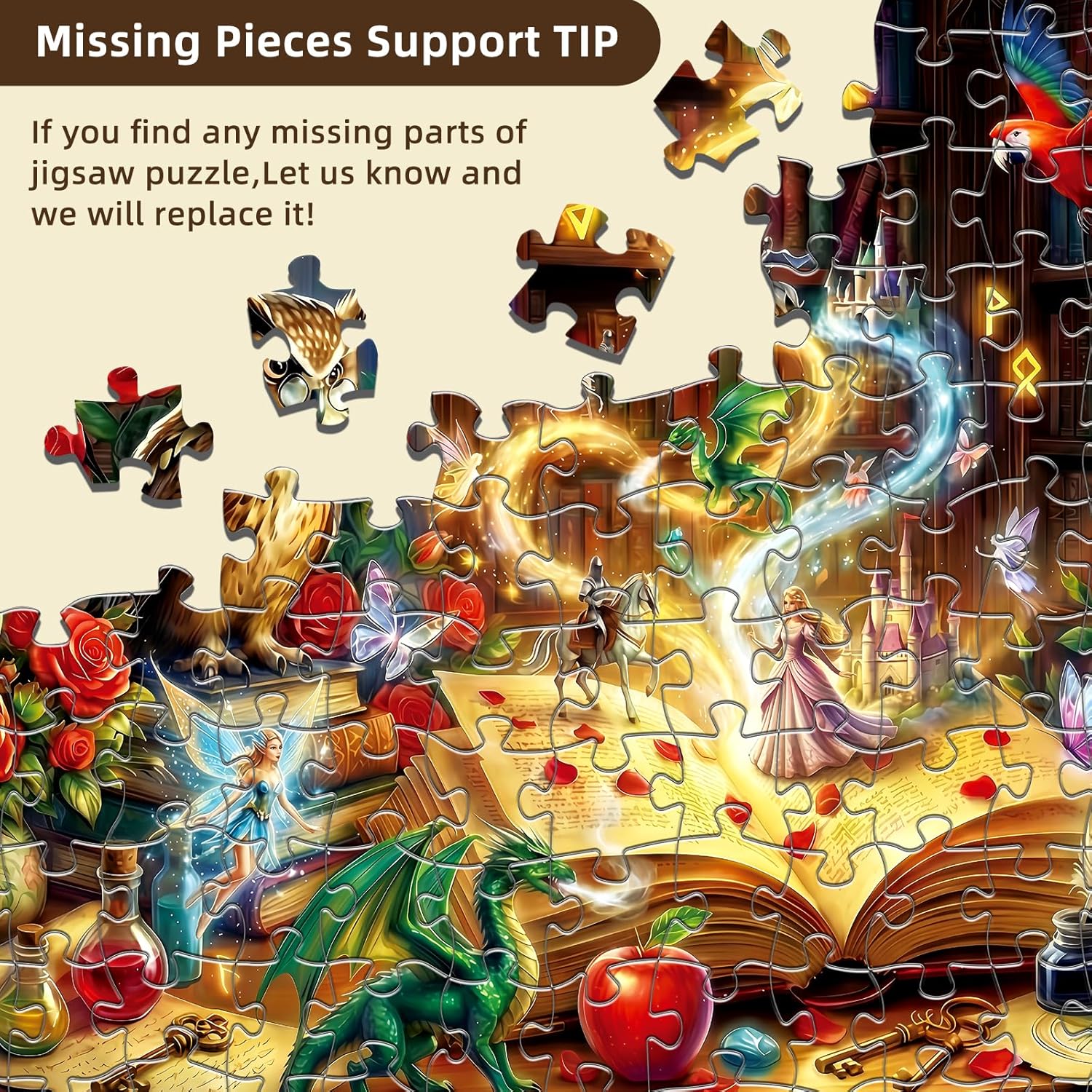 Magic Book Puzzles for Adults 1000 Pieces, Impossible Hard Difficult Fun Challenging Puzzles for Adults, Jigsaw Puzzles for Adults 1000 Pieces