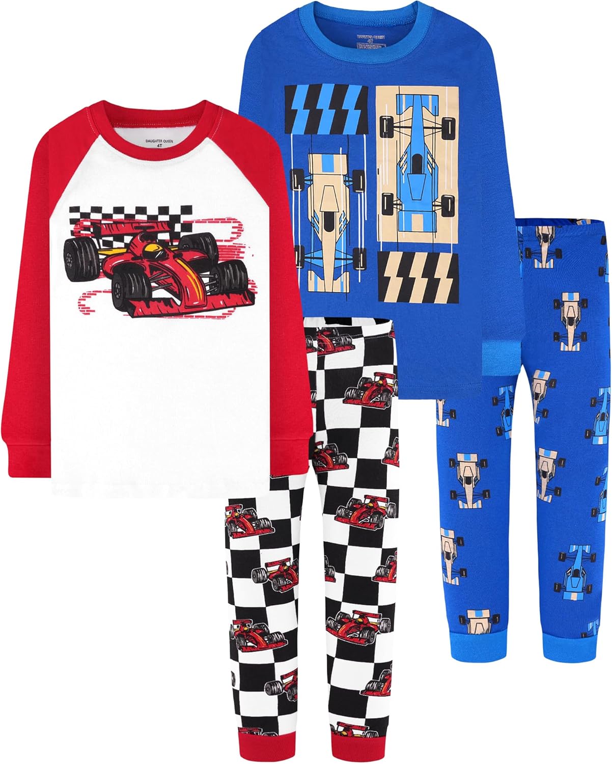 DAUGHTER QUEEN Boys 100% Cotton Long Sleeve Pajamas Size 18Months-12Years