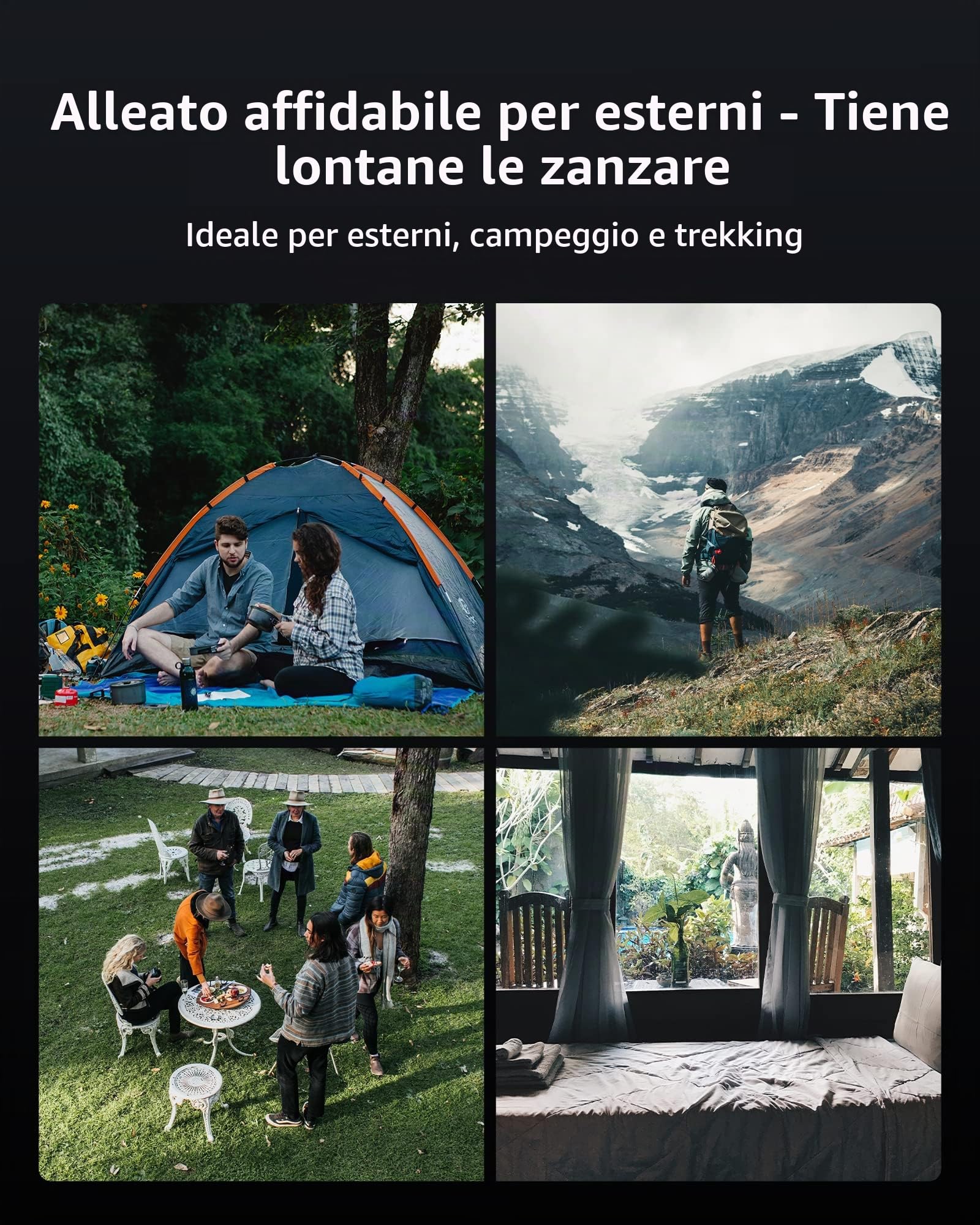 FLEXTAILGEAR MAX REPEL S, Anti Zanzare Elettrico Portatile, Repellente Zanzare Campeggio, Durata Della Batteria 12-19 ore, Modalità campeggio/Esterna, per Campeggio, Escursionismo(senza piastra)