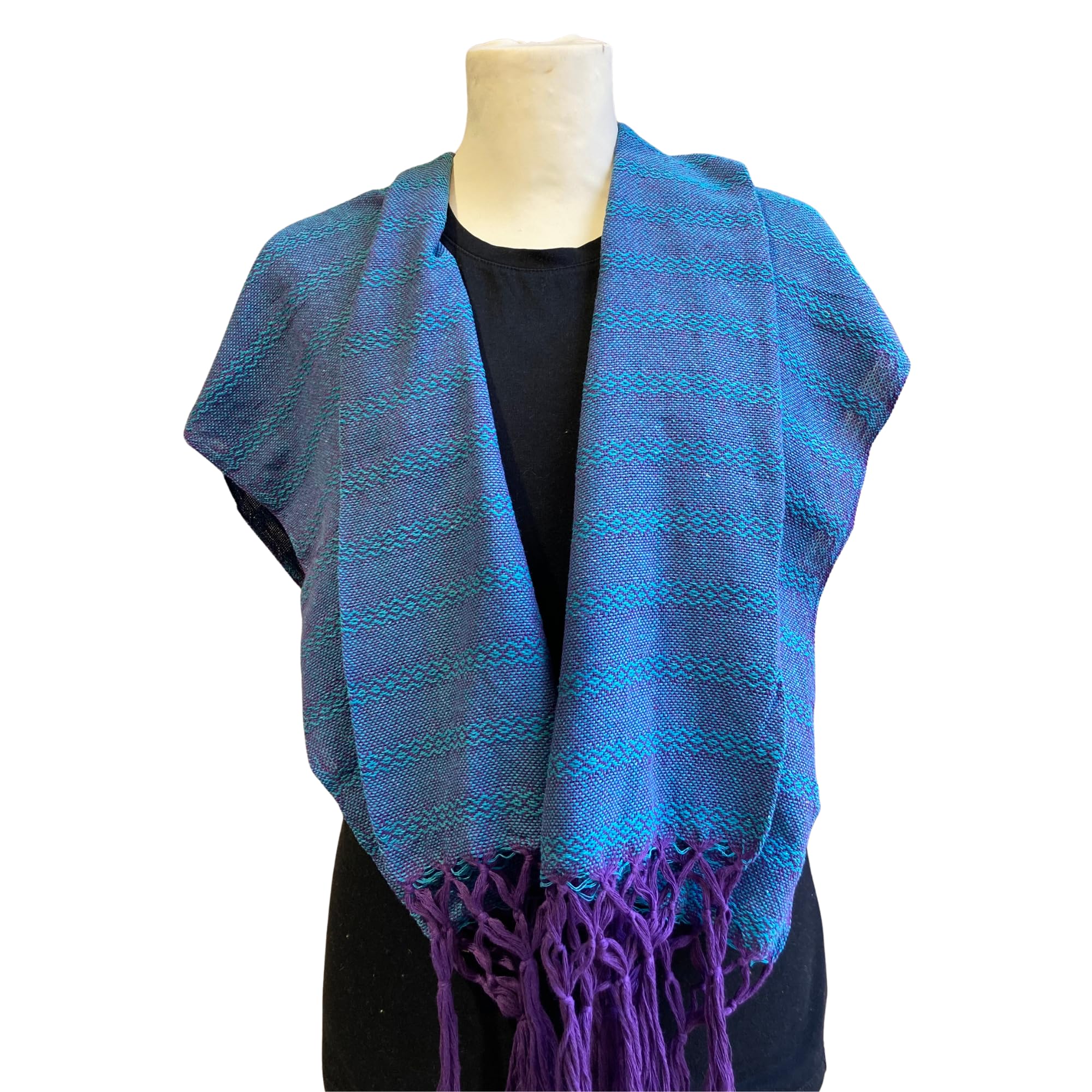 Genérico Rebozo mexicano artesanal de algodón La Revuelta – Hecho a mano en Tlaxcala, tejido tradicional, diseño auténtico