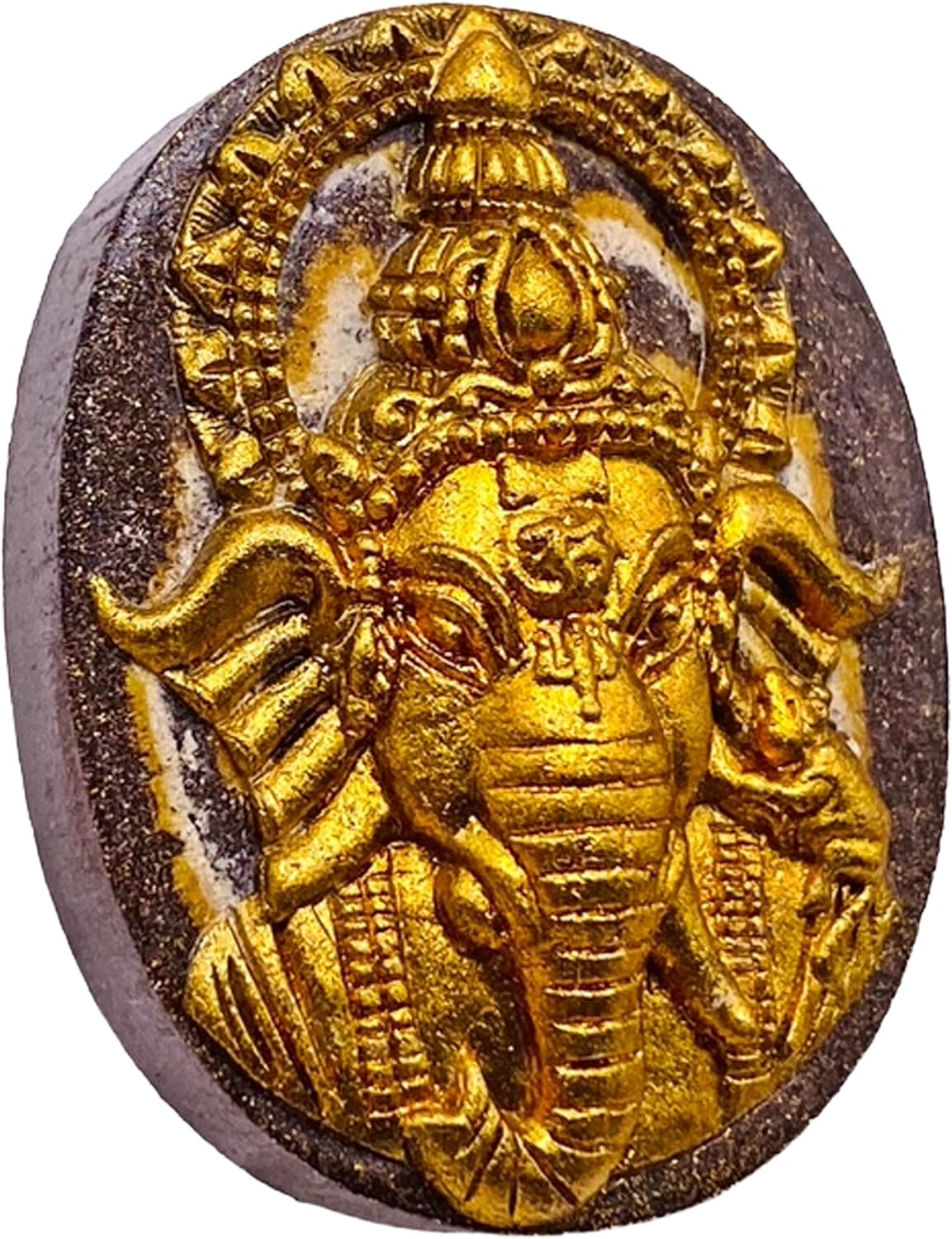 Lord Ganesha Pendant Thai Ganesha Amulet Pink Herbal Powder LP Maha Sila 2024 Lucky Success Pendant from Kalasin Thailand LP Maha Sila Ganesha Amulet