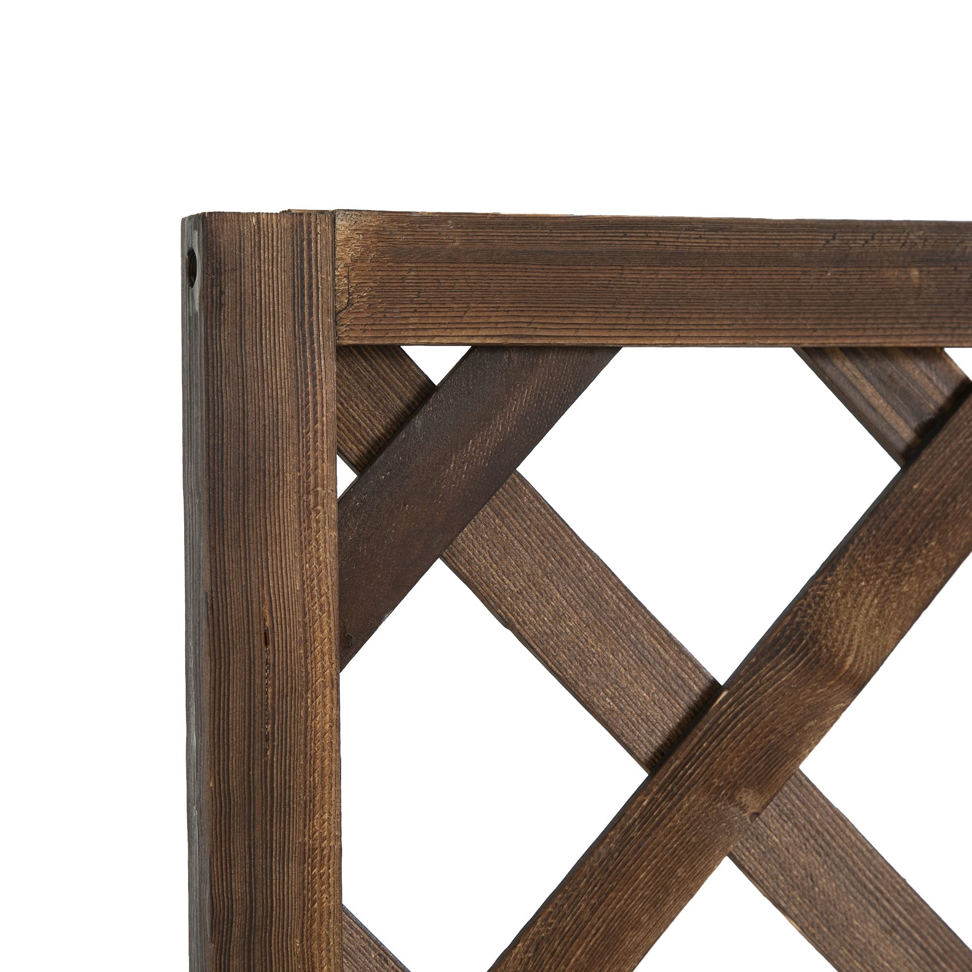 Outsunny Fioriera da Esterno con Spalliera a Griglia per Piante Rampicanti e Vaso, Fioriera in Legno di Abete Durevole, 72.5x31.5x149.5 cm