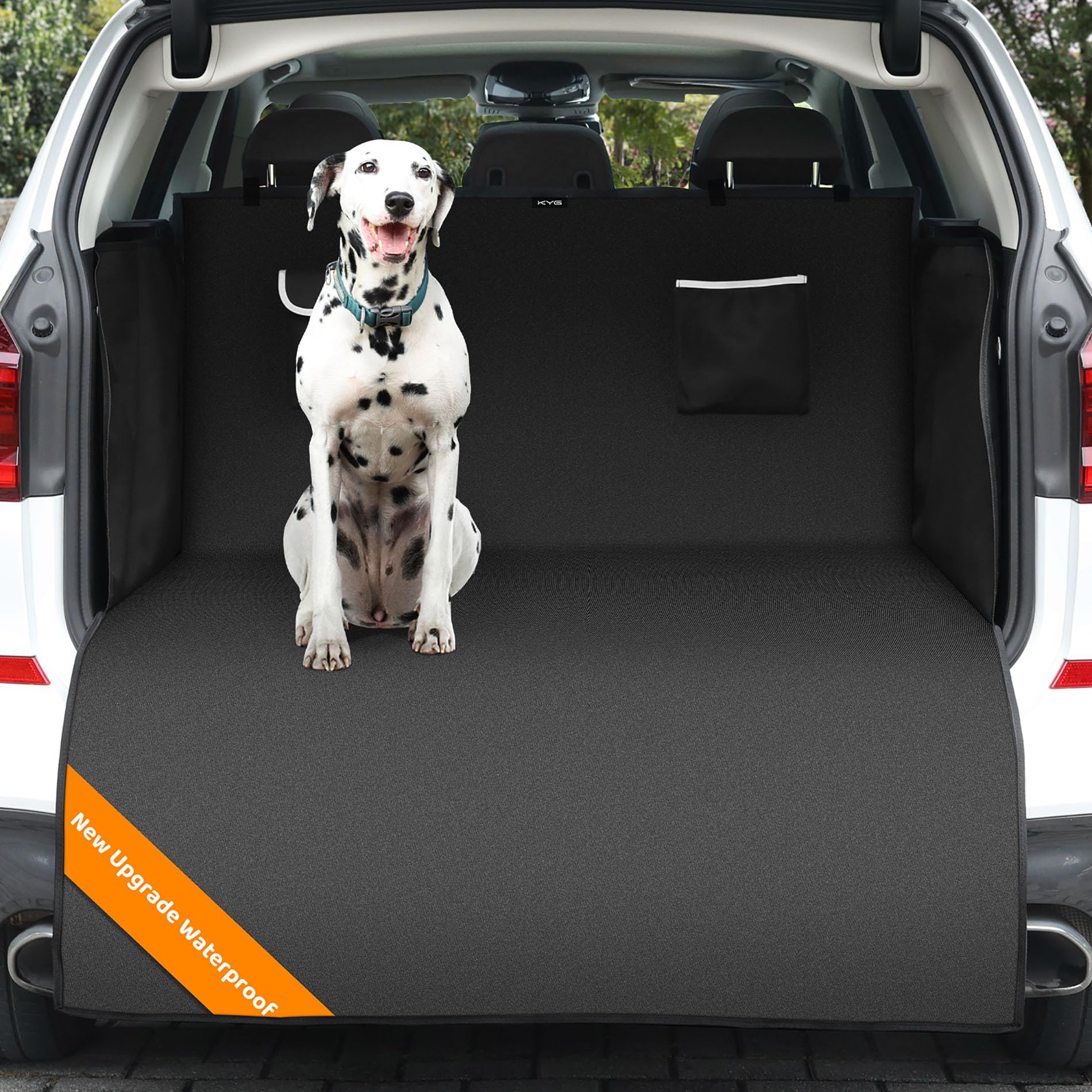 KYG Protection de Coffre Universelle avec Protection latérale - 185 x 115 x 48 cm - Couverture pour Chien XXL - Imperméable, Antidérapante, Résistante aux Rayures - pour Voiture, Break