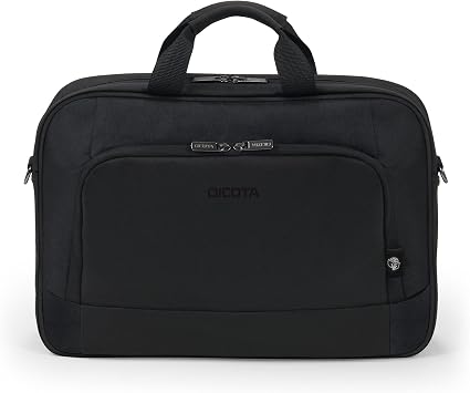 DICOTA Eco Top Traveller Base 13-14.1 - Lightweight Laptop Bag with Protective Padding and Storage Space, Black