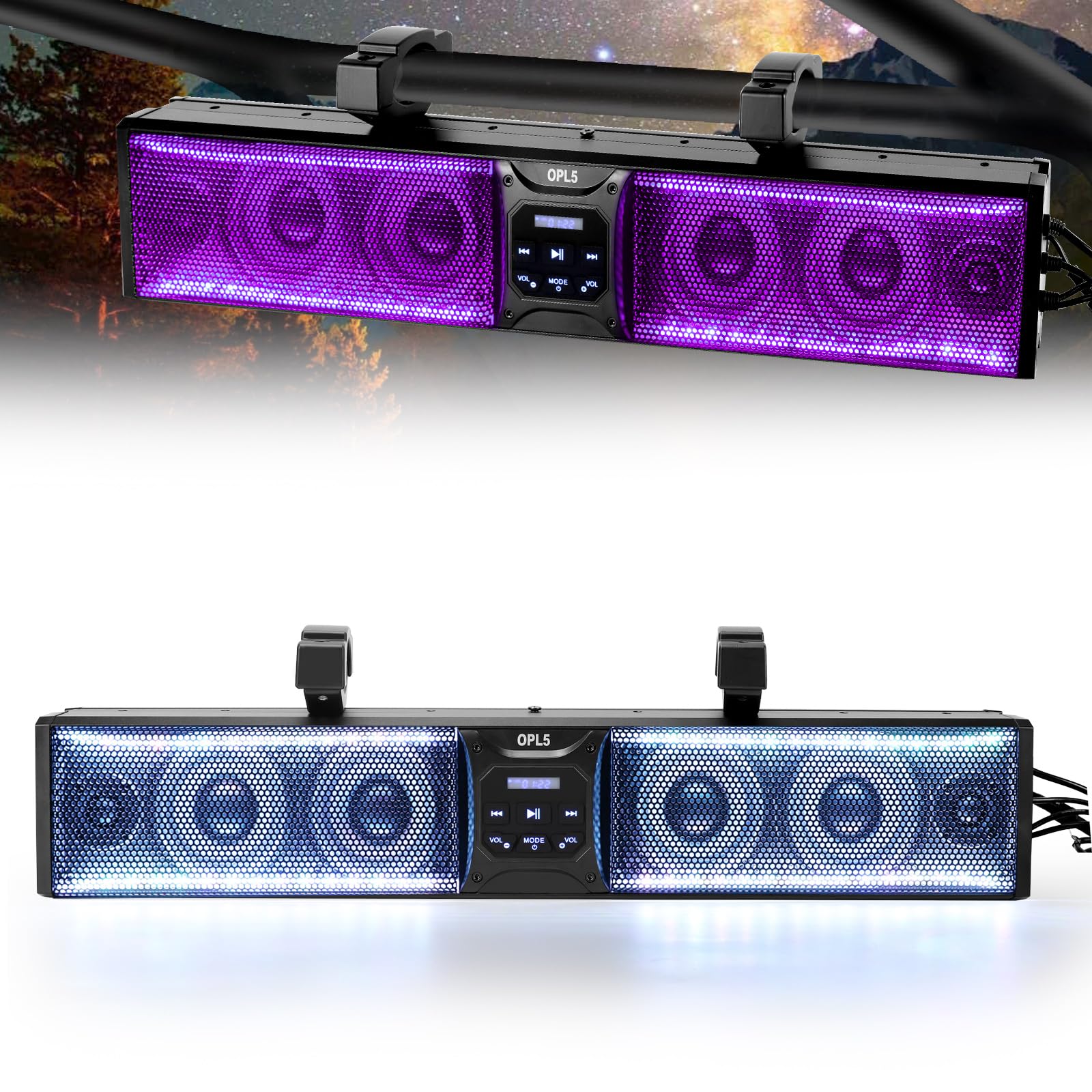 Amazon.com: OPL5 UTV Sound Bar 27 Inch, 6-Speaker Metal Bluetooth