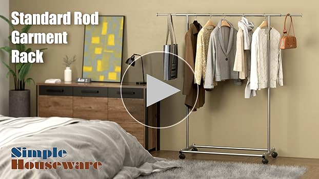 Amazon.com: Simple Houseware Standard Rod Garment Rack