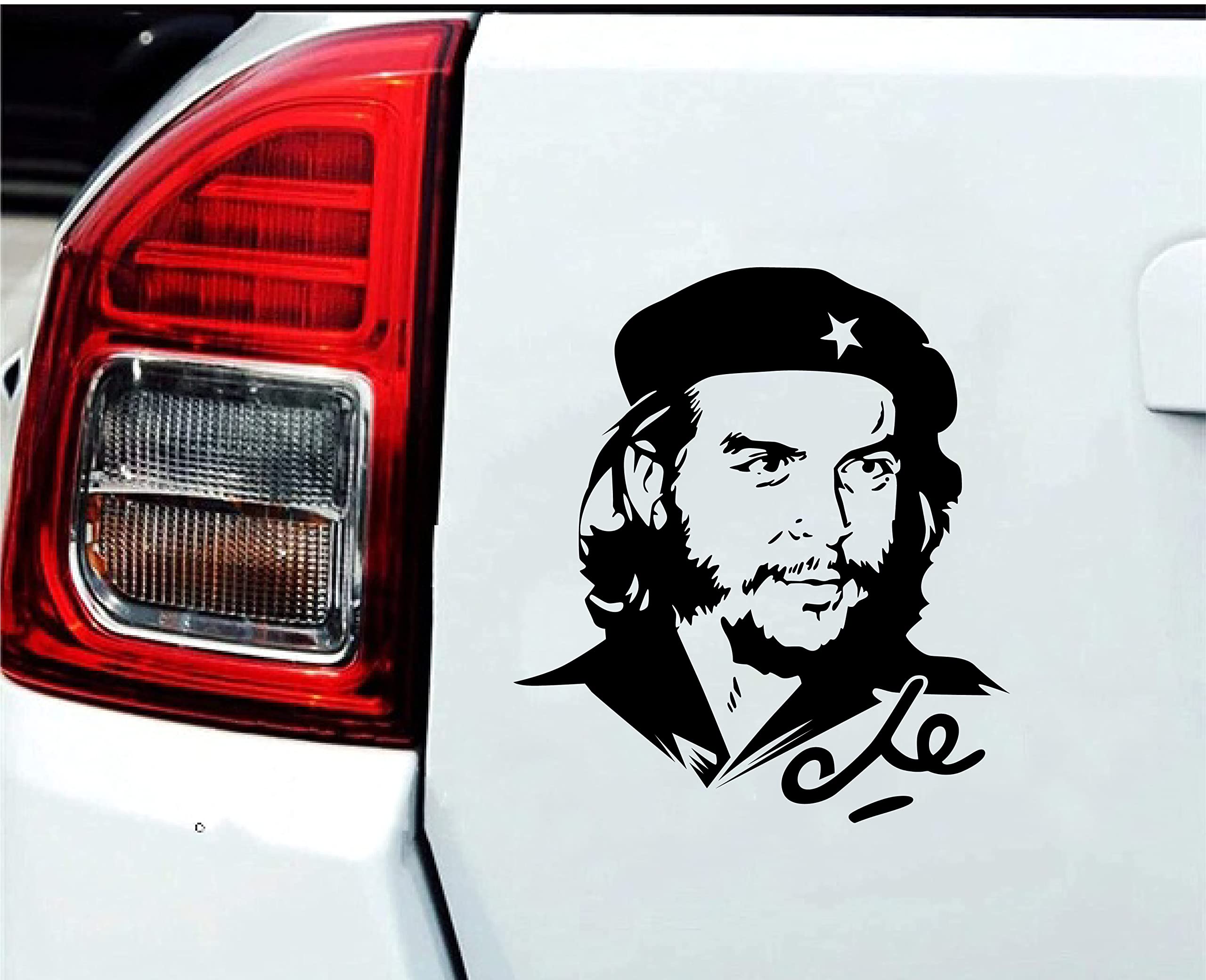 VVWV Che Guevara Sticker for Car Window Display Graphics Waterproof Universal for All Cars Vinyl Die Cut Stickers L x H 8 X 9 Inch