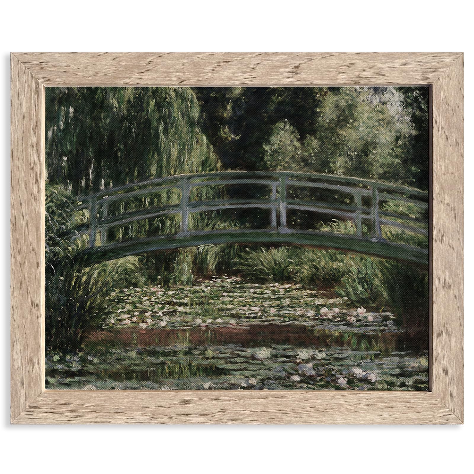 HoozGee The Japanese Footbridge and the Water Lily Pool Art Prints by Claude Monet Famous Painter Art Picture Vintage Oil Painting Canvas Prints Decor