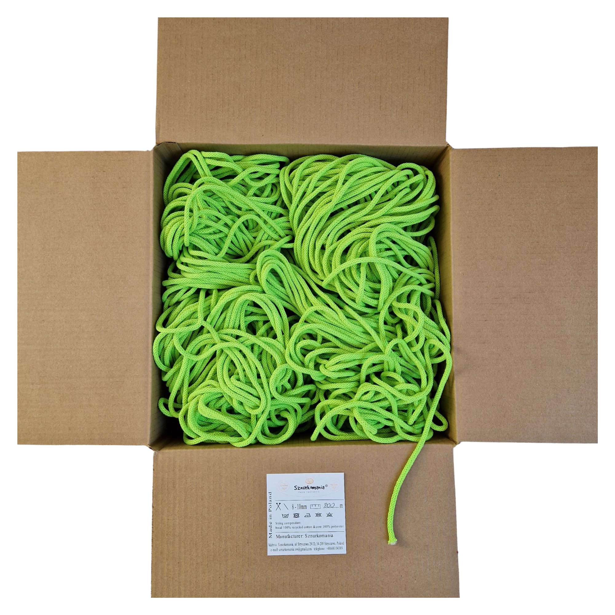 Corde macramé 5 mm de qualité supérieure : fil de coton tressé robuste couleur citron vert