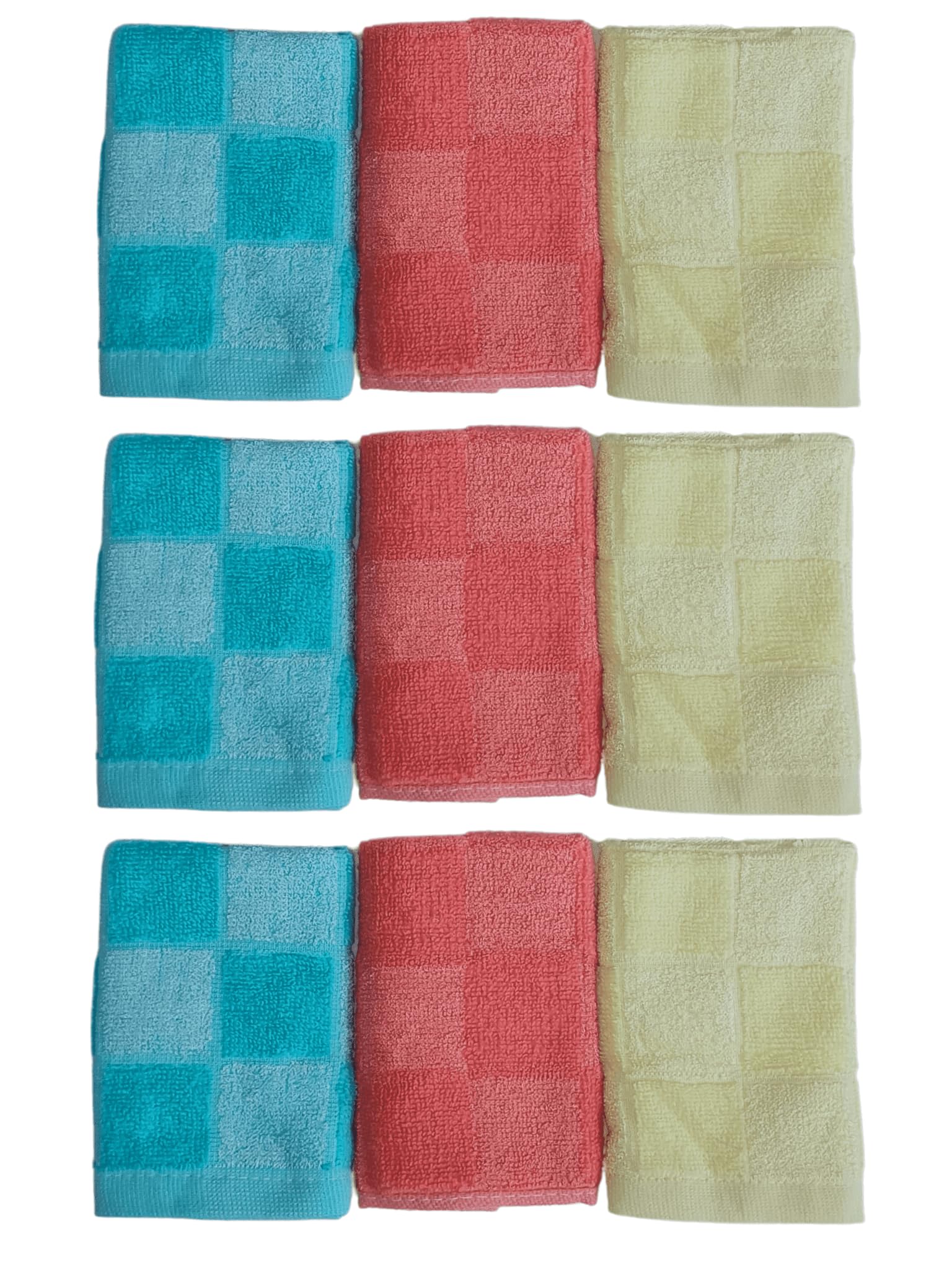 Face Towel Handkerchief Rumal 400GSM Soft and Absorben solid box Printed Face Towels for girls Women's, Kids and Newborn Babies Set of 10 Multicolor-image-44