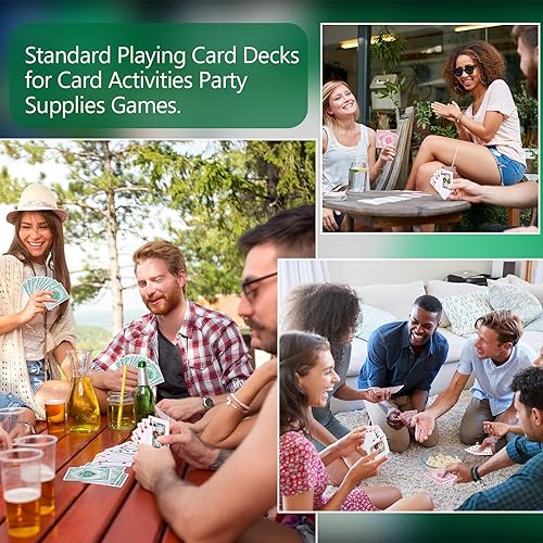 Miniatura 6 de Zubebe 24 Mazos de Cartas, Barajas de Cartas al por Mayor en Tamaño Póker, Barajas de Póker Estándar para Actividades de Niños y Adultos,
