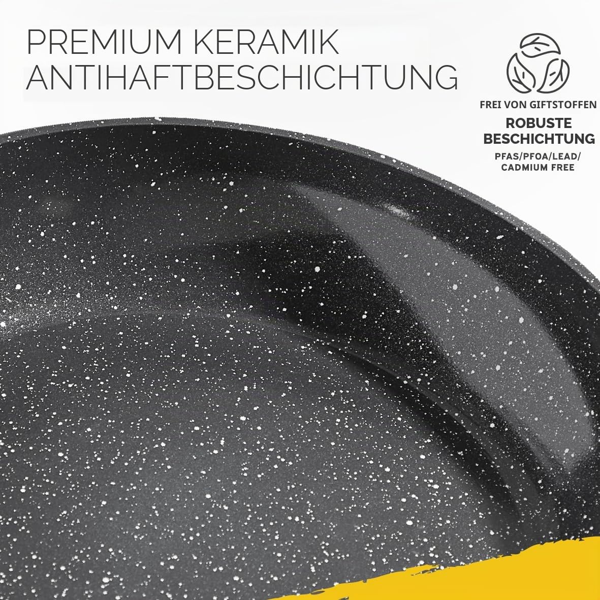 Blackmoor Home Antihaft Bratpfanne 24 cm – Aluminium Pfanne für Induktion, Gas & Elektro, Verstärkter Edelstahlgriff, leichte Handreinigung 67070