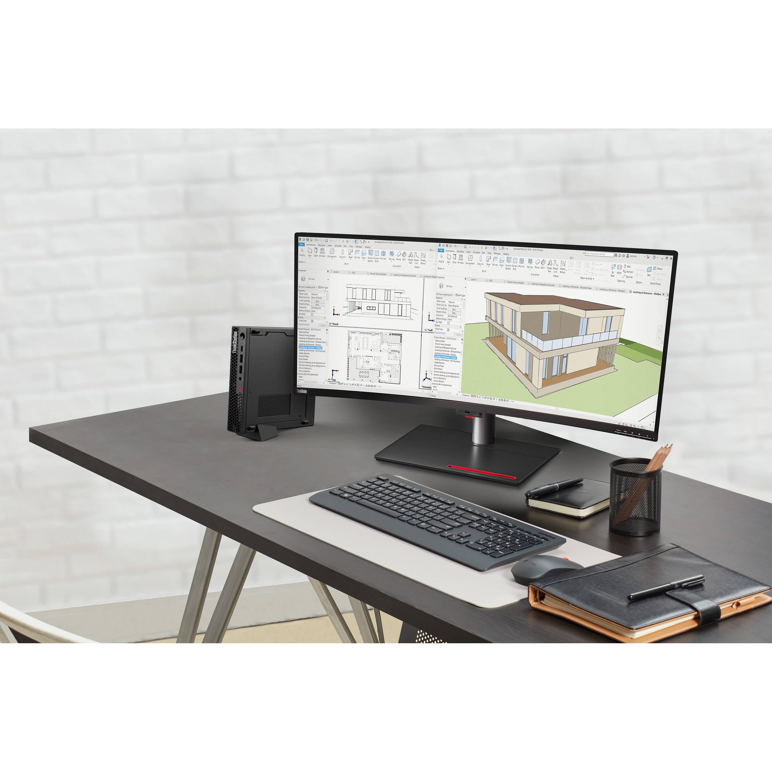 Lenovo ThinkStation P3 Tiny Desktop Computer, 20-core Intel Core i7-14700 vPro, 32GB DDR5, 1TB SSD, Display Port + HDMI, WiFi 6, RJ-45, USB-C, Wired Keyboard & Mouse, Windows 11 Pro — view 7