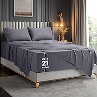 Vista 28 de Utopia Bedding - Juego de sábanas de bolsillo profundo para cama individual – Se adapta a colchones de hasta 21 pulgadas – Refrescantes, suaves