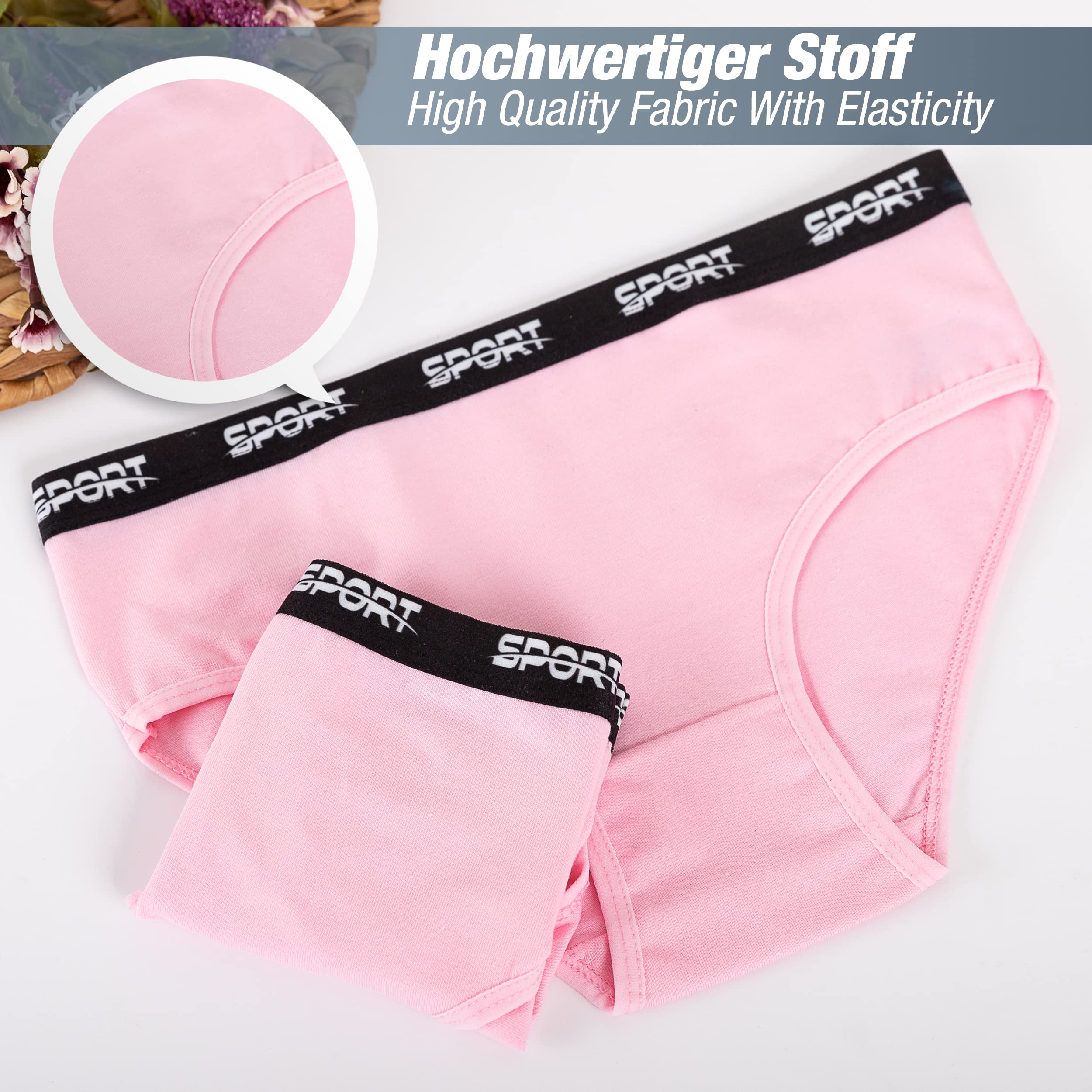 LOREZA ® 10 Culottes pour Filles Enfants en Coton différents Motifs - Tailles 2 à 15 Ans
