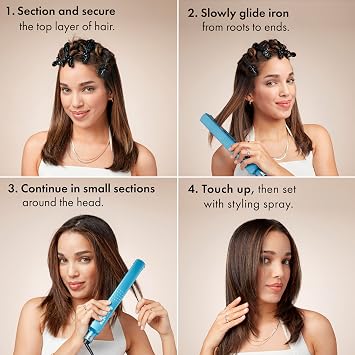 BaBylissPRO Nano Titanium Ionic Flat Iron Hair Straightener, 1/4 Hair Straightener Iron for Smooth, Shiny, Frizz- Free Hair and All Hair Types