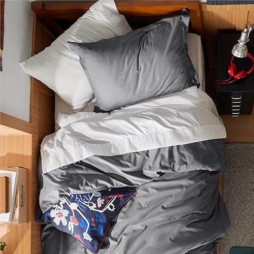 Vista 407 de Bedsure - Juego de funda de edredón de tamaño matrimonial, ropa de cama suave con doble cepillado, 1 funda de edredón (80 x 90 pulgadas) y 2 fundas