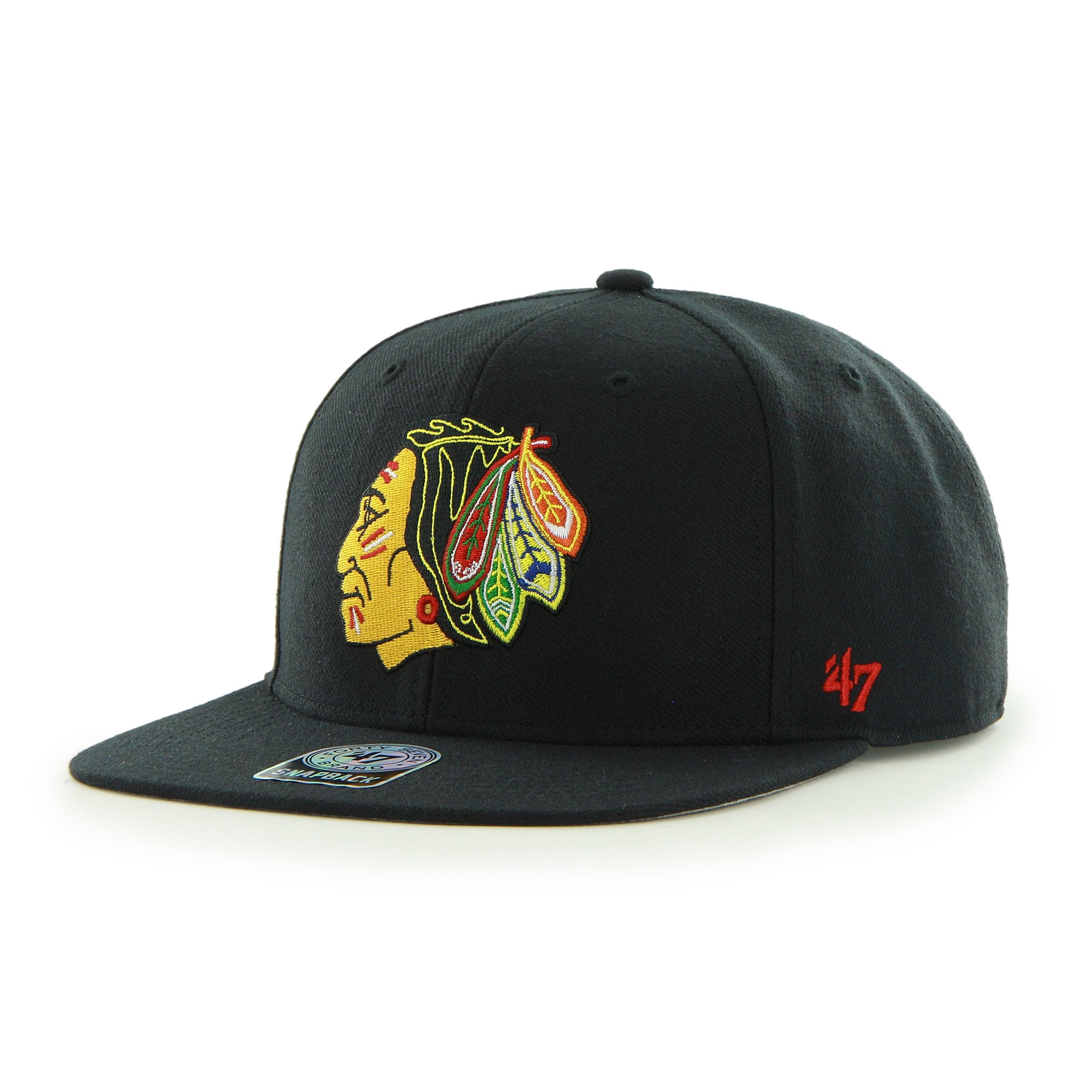 '47 Brand Sure Shot Captain Adjustable Cap - NHL, Structured 6-Panel, Flat Bill Baseball Hat