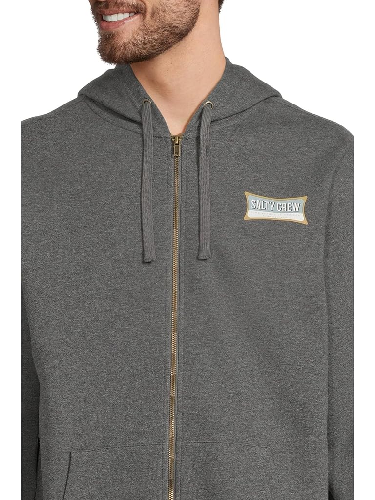Gray Salty Crew Essential Zip Fleece
