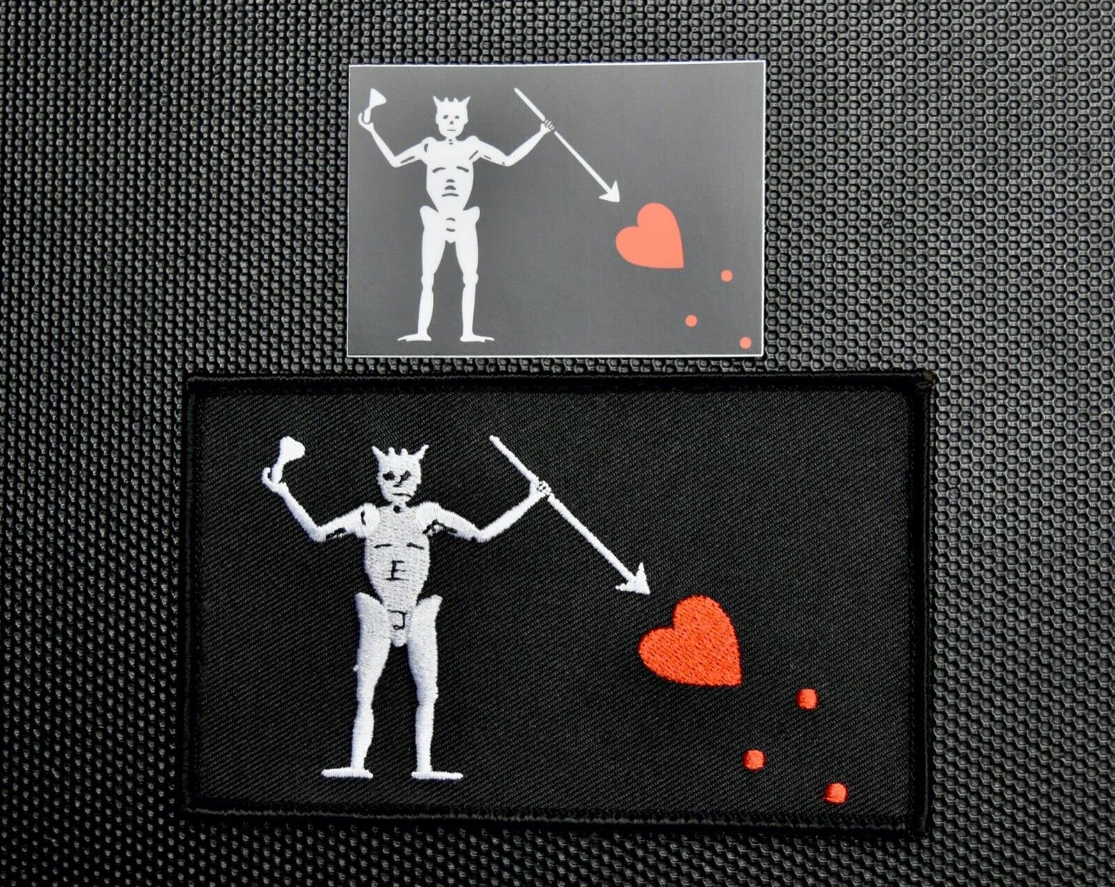 BritKitUSA Large Blackbeard Pirate Flag Patch 5