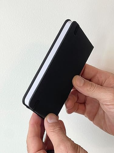 Miniatura 2 de Cuaderno negro de tapa dura, 150 páginas blancas a rayas, tamaño pequeño de 5.5 x 3.5 pulgadas, para escribir diario, tomar notas para la oficina