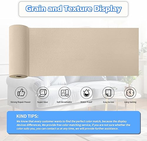 Miniatura 2 de Parche de reparación de terciopelo, parche de reparación de tela de sofá de 4 x 60 pulgadas, parche de tela de terciopelo autoadhesivo para sofá,