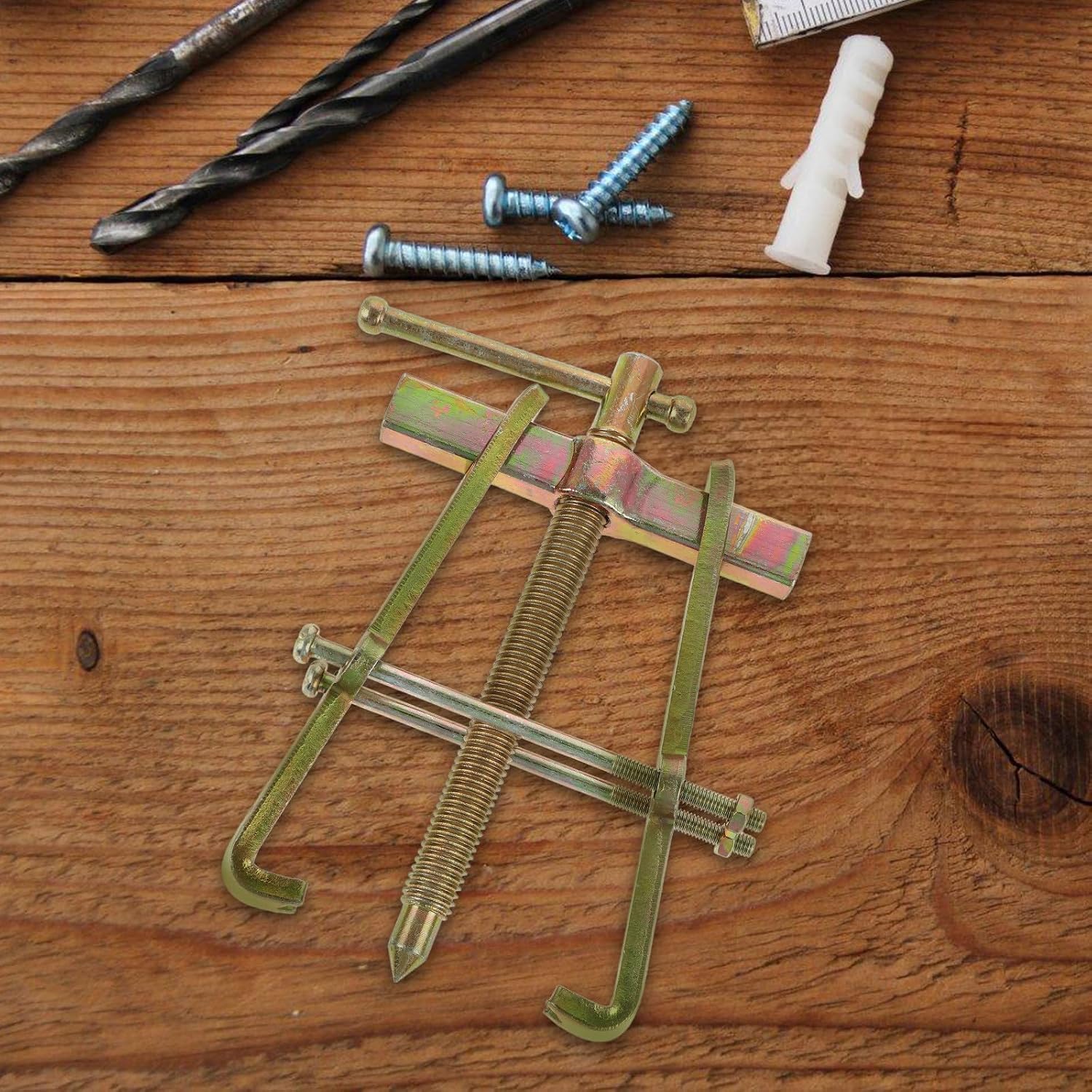 Two Jaw Gear Puller Tool Carbon Steel 2 Arm Puller Easy to Operate Reinforced Bearing Design for Home Use and Professional Use Automotive Repair