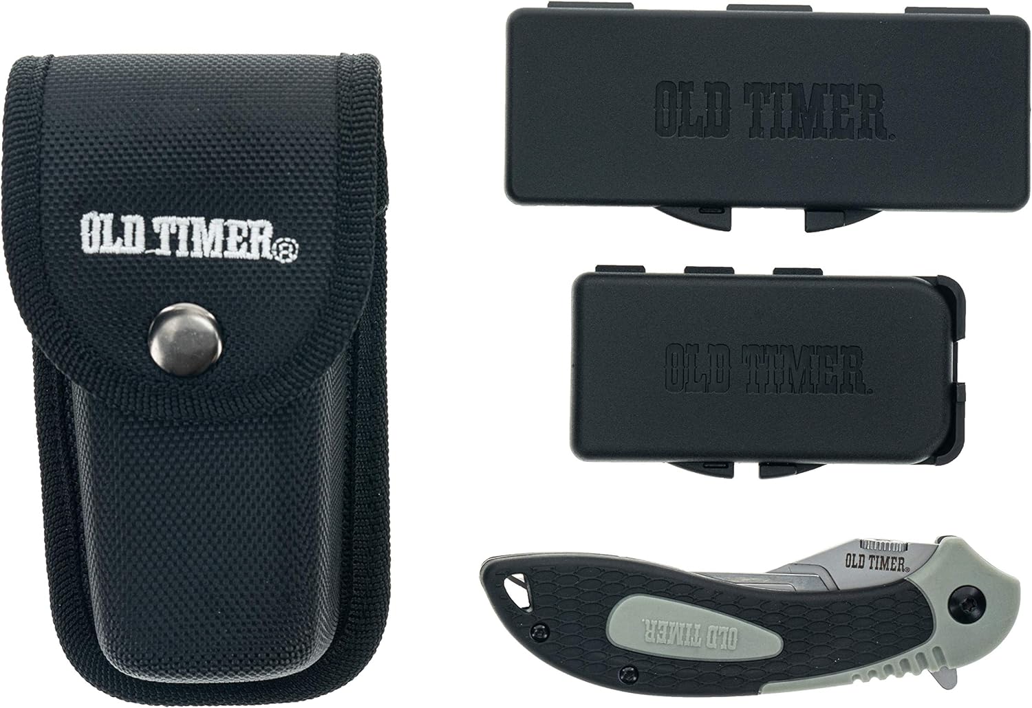 Old Timer Replaceable Blade Kit with Folding Pocket Knife