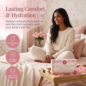 Femallay Organic Vitamin E Vaginal Melts Romantically Rose 1-pack
