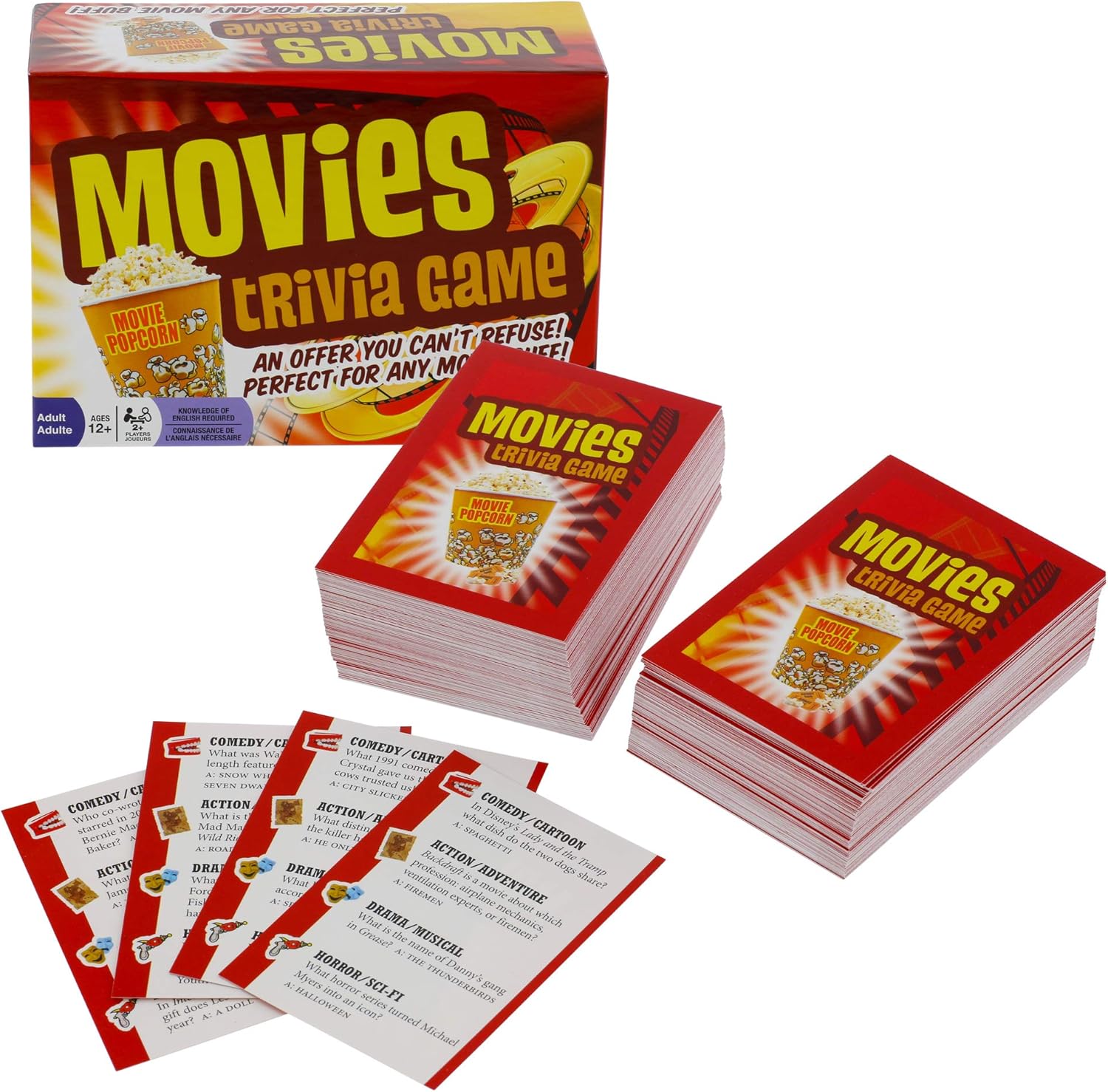 Outset Media Movies Trivia Game - Fun Cinema Question Based Game Featuring 1200 Trivia Questions - Ages 12+