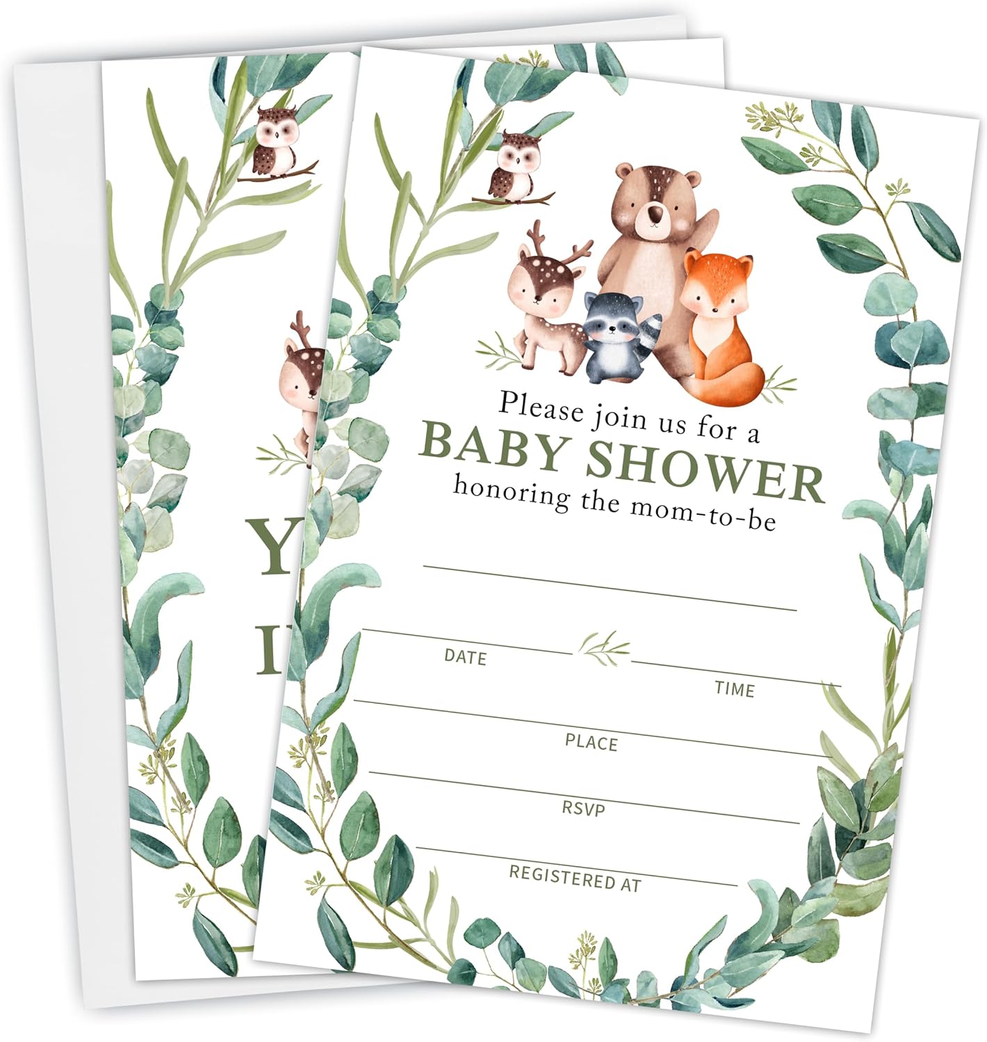 Western Baby Shower Invitations - A Little Cowboy Is On The Way - Fill In Style Double-Sided Invite Cards With Envelopes For Gender Reveal, Baby Announcement, Party Favor & Supplies(Set Of 25) - A07