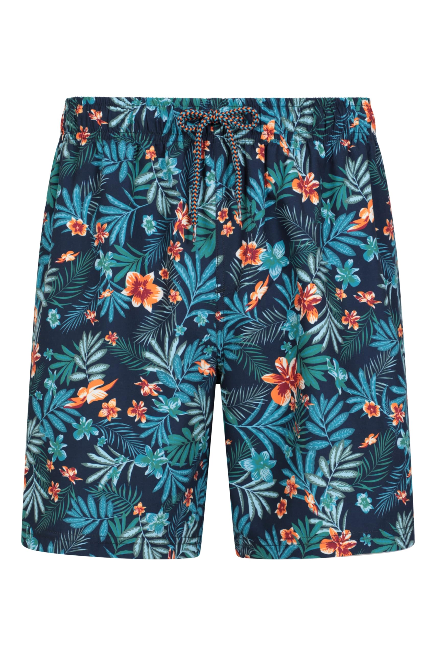 Mountain Warehouse Aruba Printed Mens Swim Shorts - Lightweight Swimming Trunks, Internal Mesh Short Trousers, UV Protect Board Shorts - Spring Summer, Beach, Pool Teal (Printed) 4XL