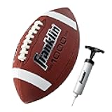 Youth + Adult Footballs - Extra Grip 1000 Official Size, Junior + Pee Wee Kids - 1 + 12 Packs