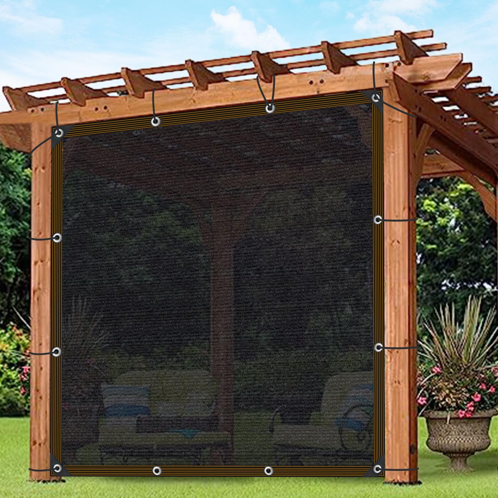 ZOZIJIU Toldo Red de Sombra para jardín con Ojales, Parasol, Tela de Sombra para Patio Exterior, pérgola, balcón, Invernadero, gallinero, Verduras de jardín