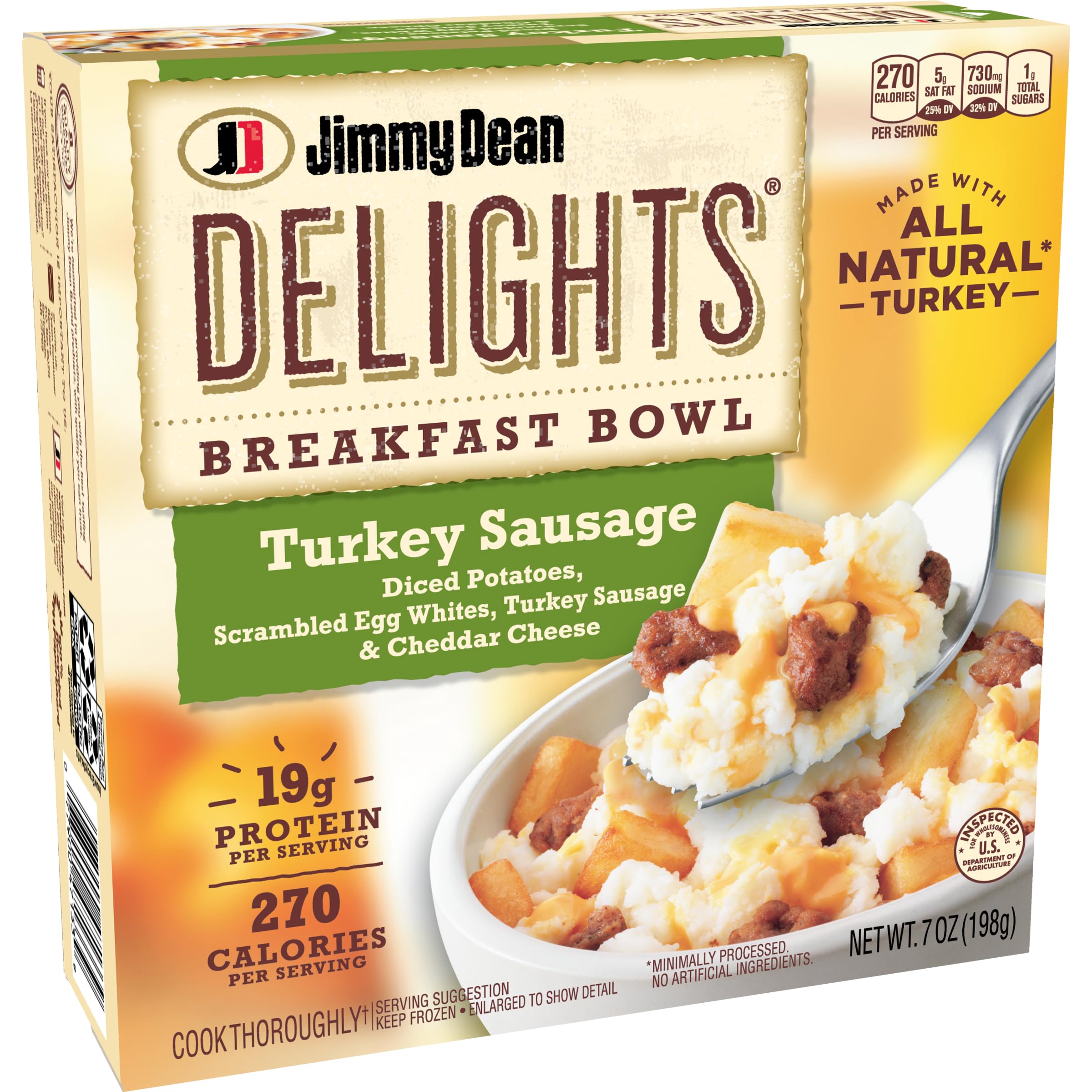 Jimmy Dean Delights Turkey Sausage Breakfast Bowl Single Serve Frozen — view 8