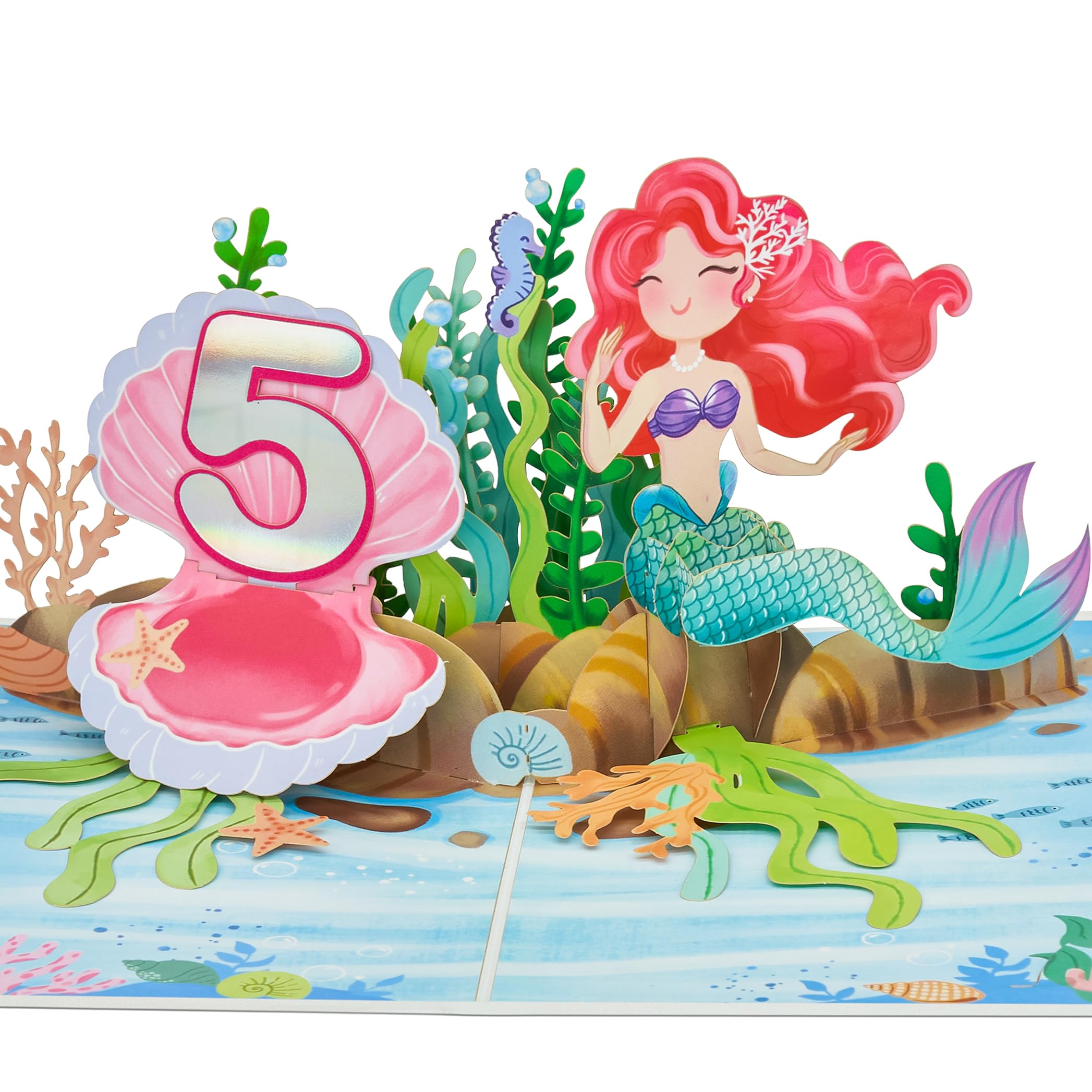 Old English Co. - Tarjeta De Cumpleaños Número 9 Para Niña Con Estrella De  Mar De Sirena,, image size:2094x2094