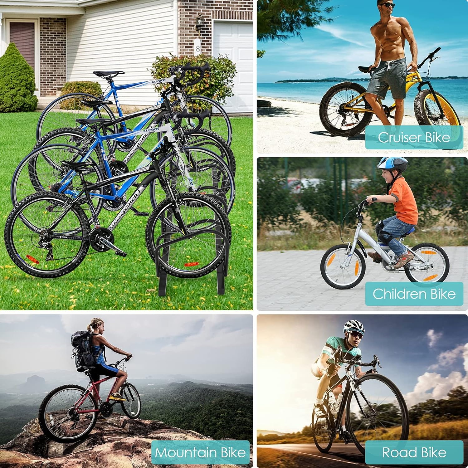 COSTWAY 4/5/6 Bike Rack Steel Bicycle