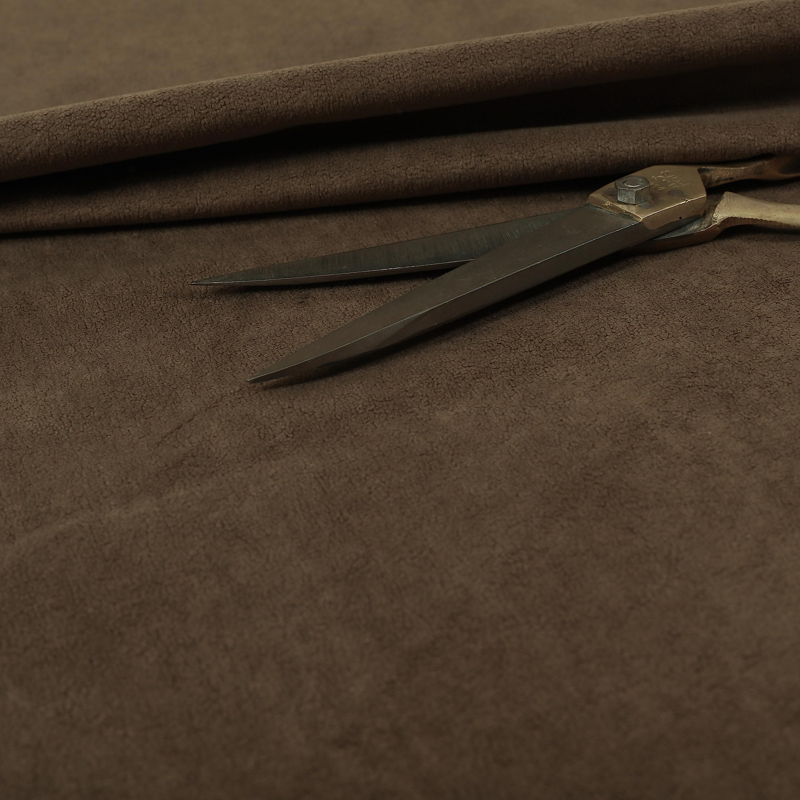 Redbrick Mill Fabrics Flame Retardant Soft Quality Moleskin Grain Textured Velvet Upholstery Fabric Material in Brown for Sofas Curtains (Per Metre) โ image 1