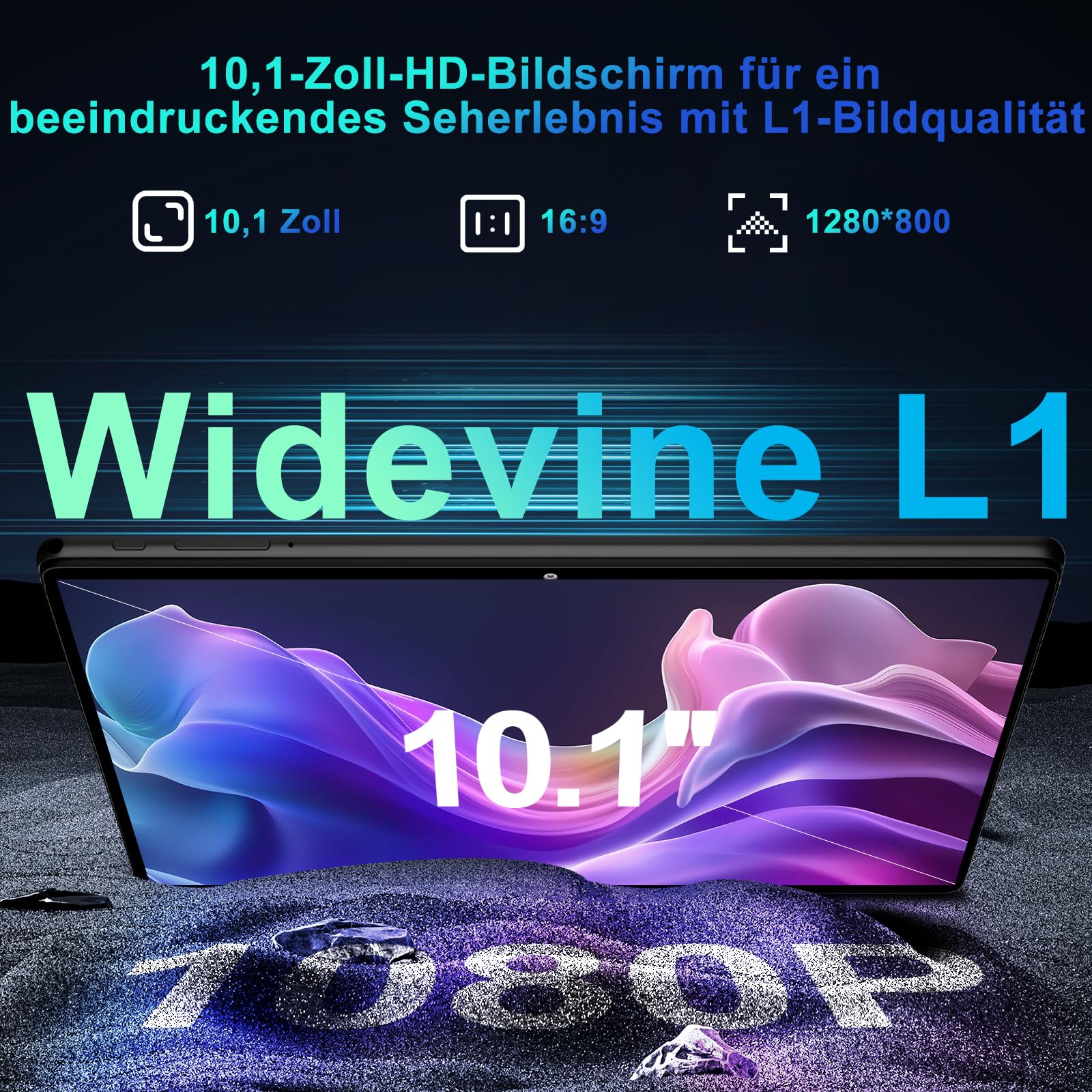 2026 Tablet Android 15 Octa Core Tablets 10 Zoll mit 64 GB ROM + 2 TB TF | 5G + 2,4G WiFi |GMS| Bluetooth 5.0 |8 MP + 5 MP | Typ C,Touchscreen-Tablet mit Hülle, Tastatur und Maus-Schwarz