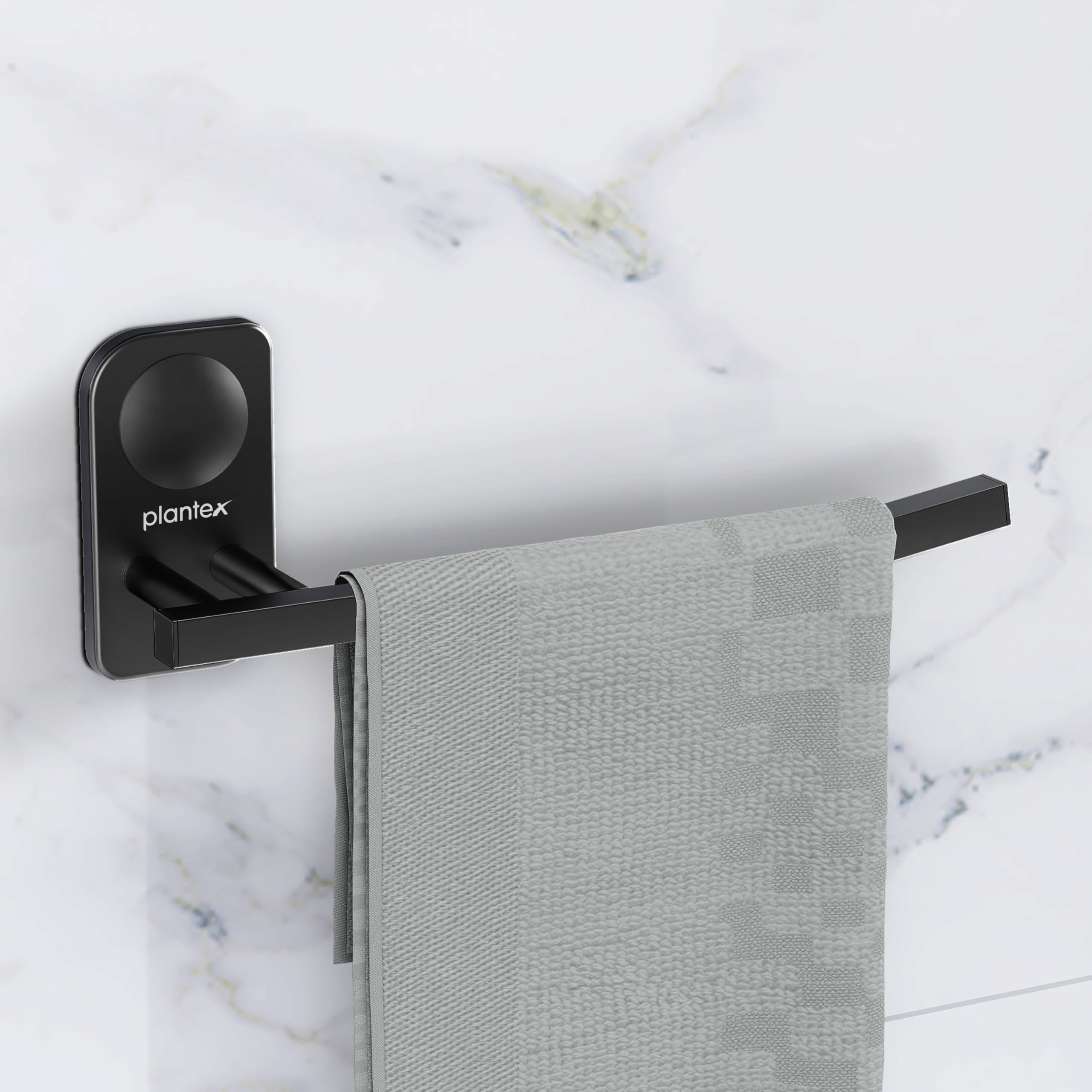 Plantex Stainless Steel Napkin Hanger for Washbasin/Napkin Holder for Bathroom/Towel Ring/Bathroom Accessories - Pack of 1 (Black)-picture-20